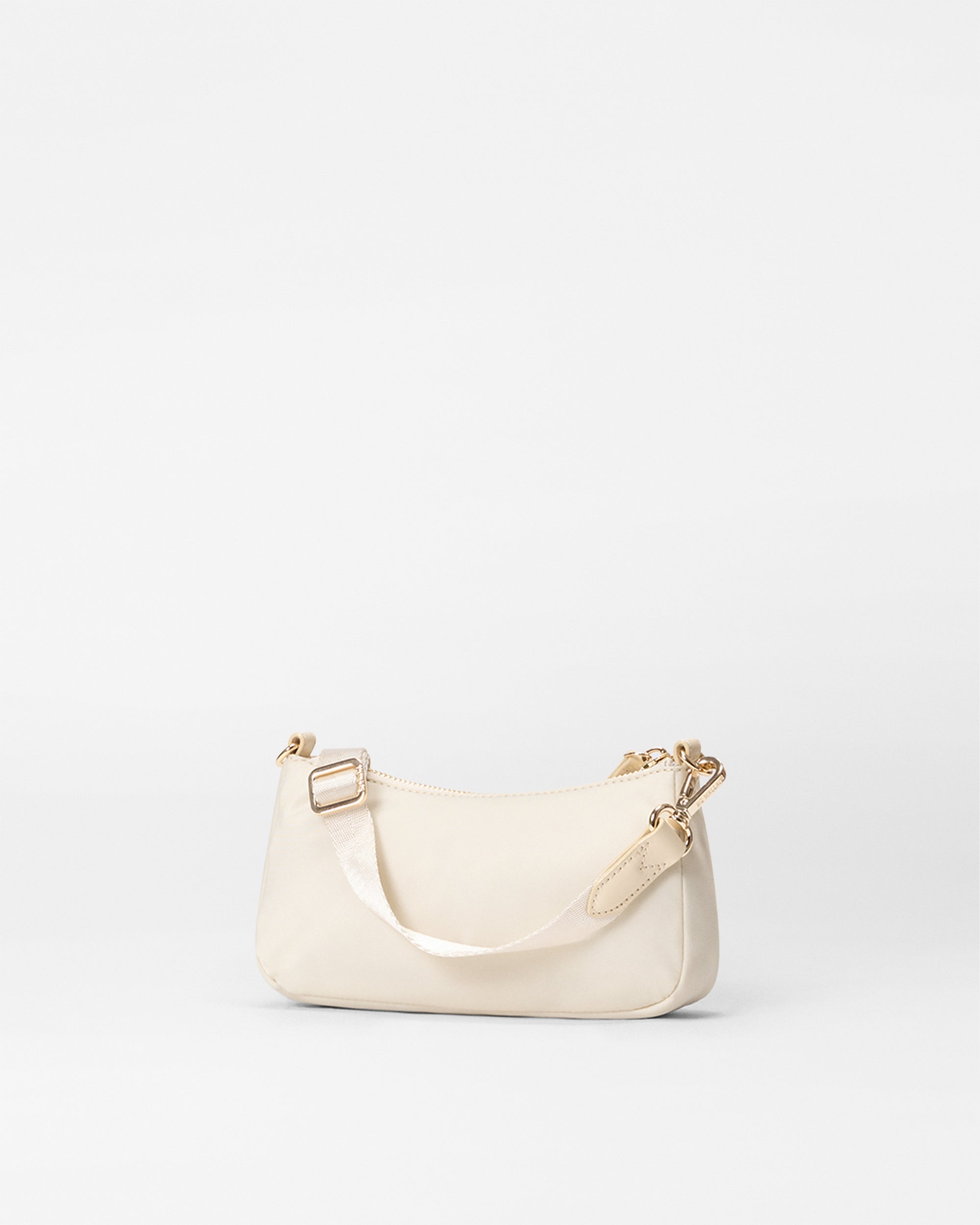 Back view of MZ Wallace Cream Mini Purse