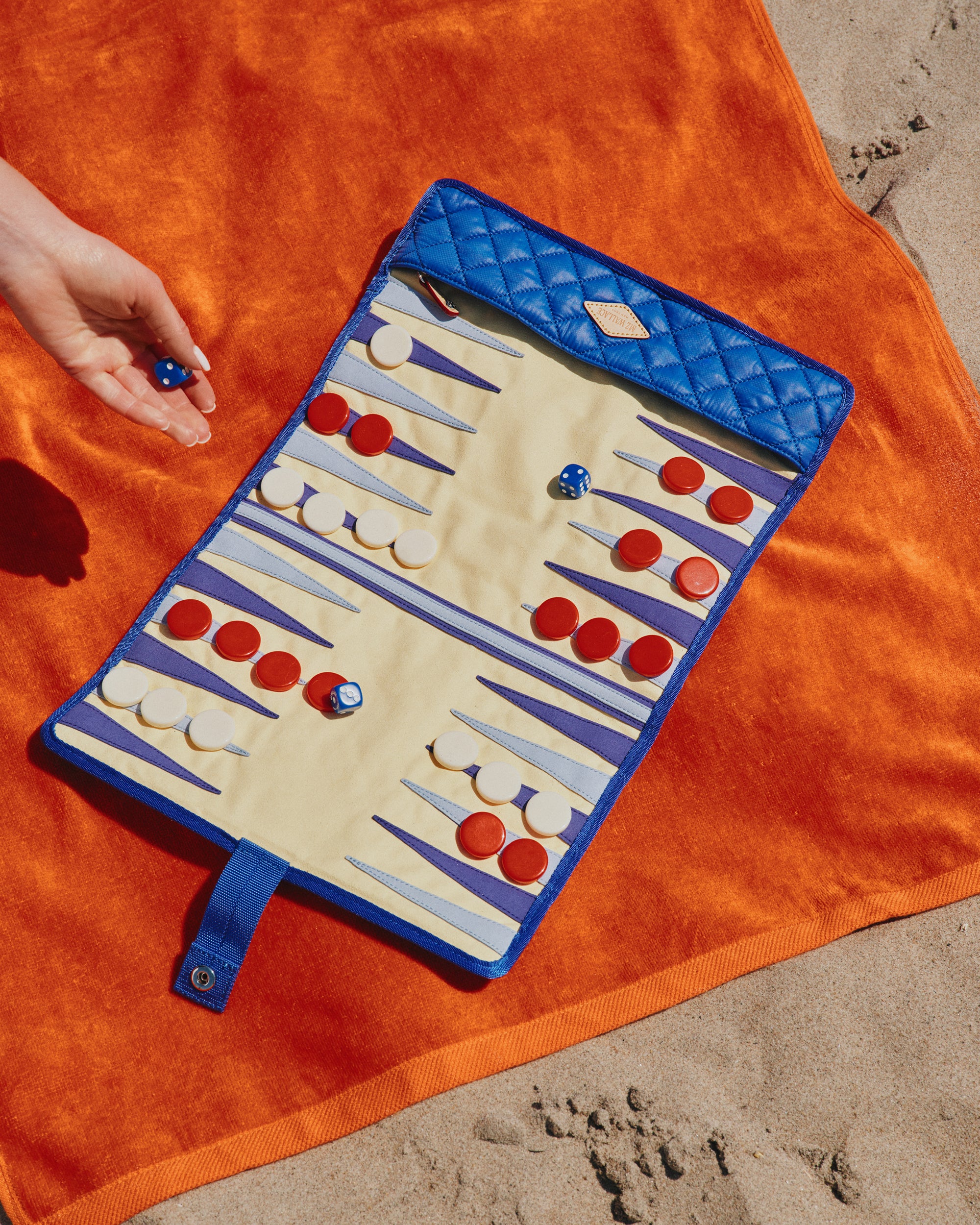 MZ Wallace | Surf Blue Backgammon Set