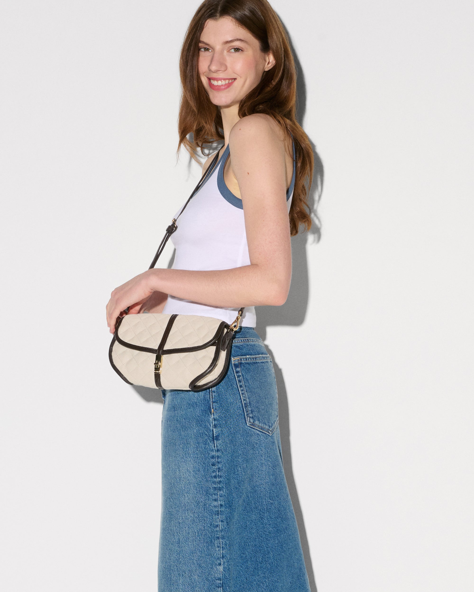 MZ Wallace | Sandy Linen Small Astor Convertible Clutch