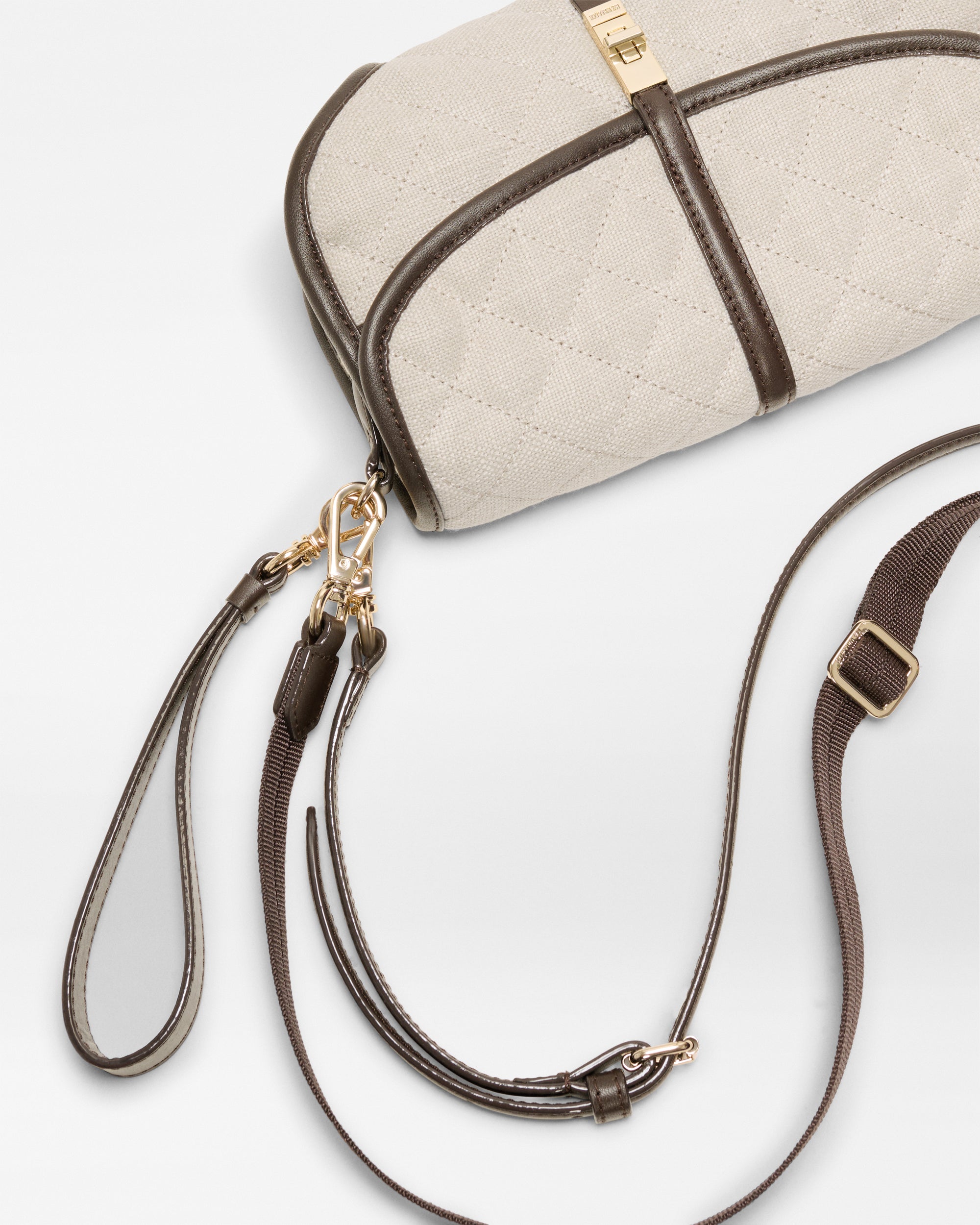 Sandy Linen Small Astor Convertible Clutch