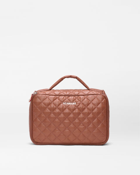 【美品】mame pvc bag / brown MZ Wallace Terracotta Burnt Orange Zip Round Cosmetic Bag - Luxury