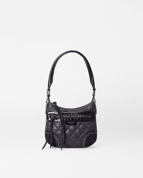 Mini Black Studded Handbag | MZ Wallace