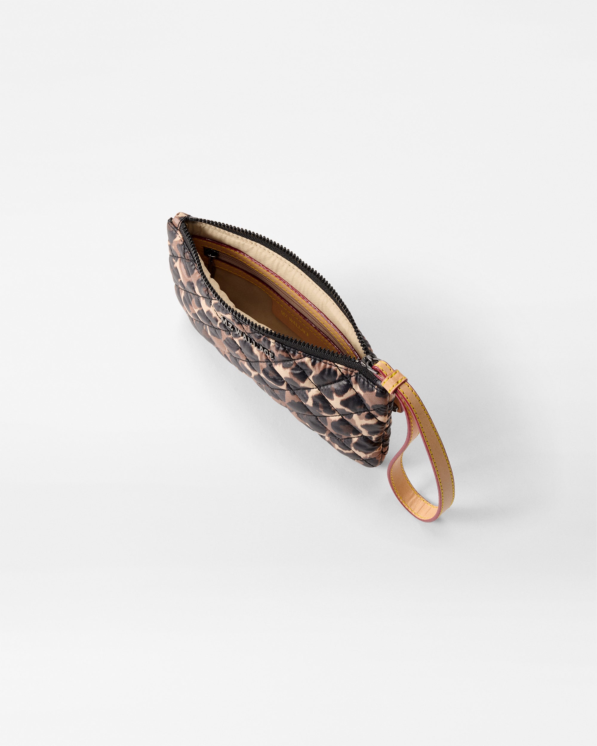 Interior view of MZ Wallace Leopard Print Wristlet
