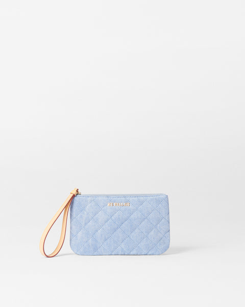 メルシー☆ True Light Denim Flat Metro Wristlet