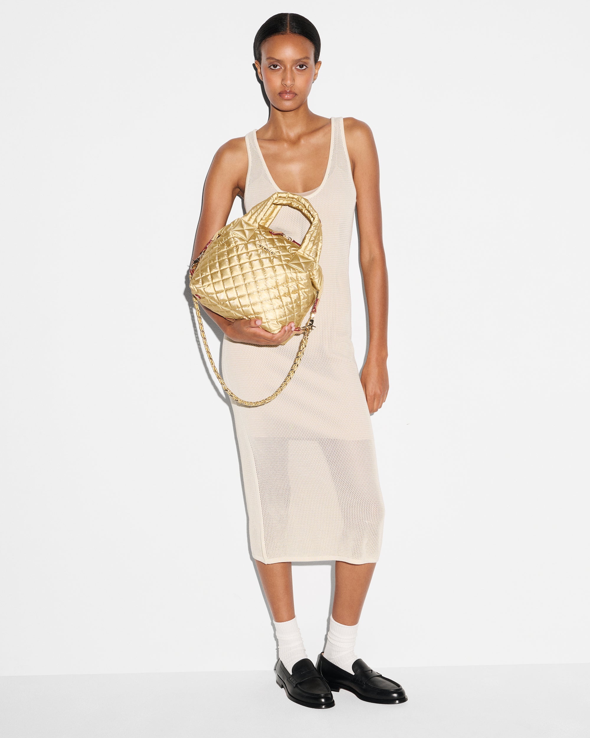 Light Gold Pearl Small Sutton Deluxe w/ Chain