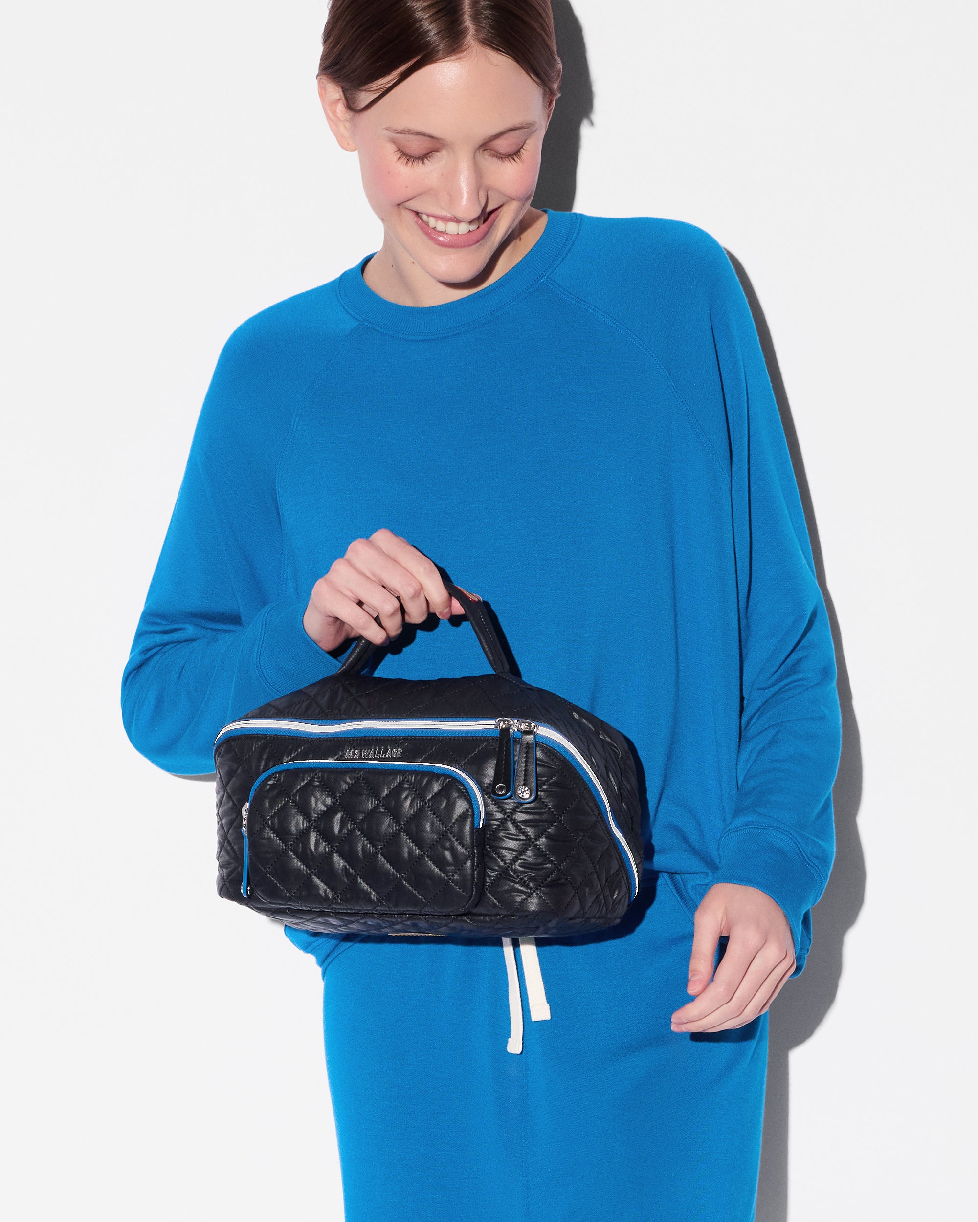 MZW x Splits59 Black/Classic Blue Large Accordion Cosmetic