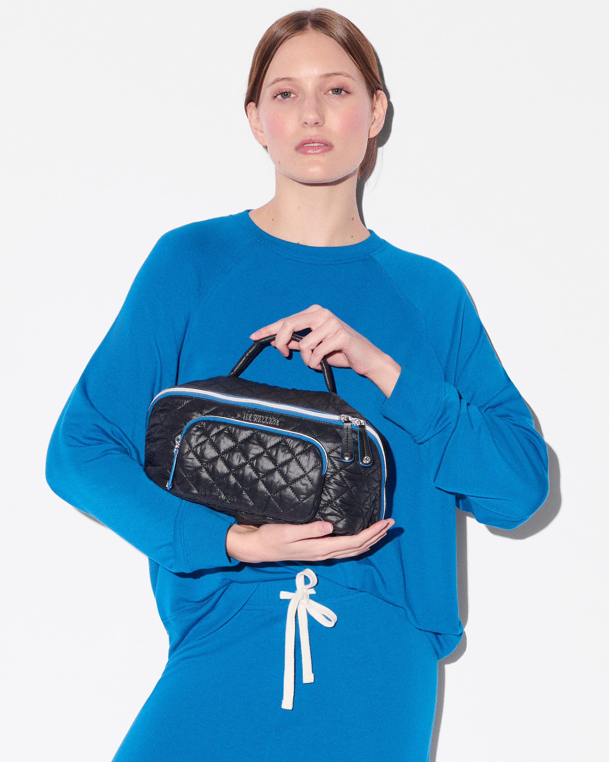 MZW x Splits59 Black/Classic Blue Large Accordion Cosmetic