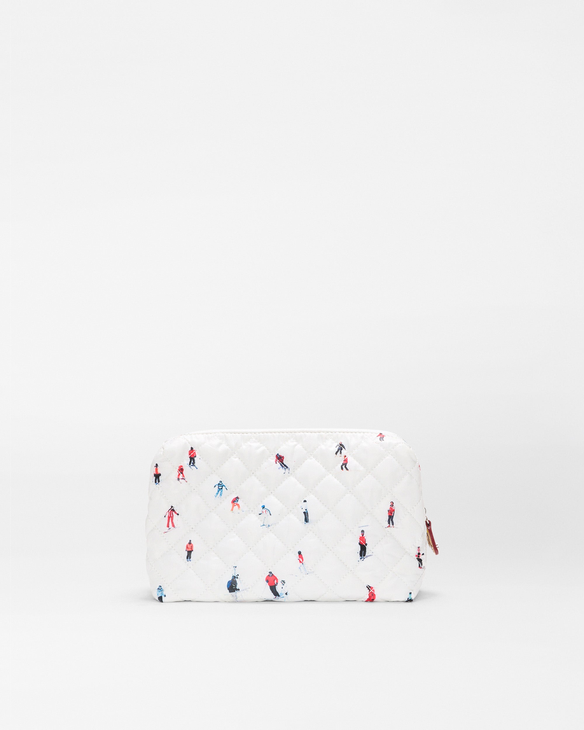 Dede Ski Print Medium Double Zip Cosmetic