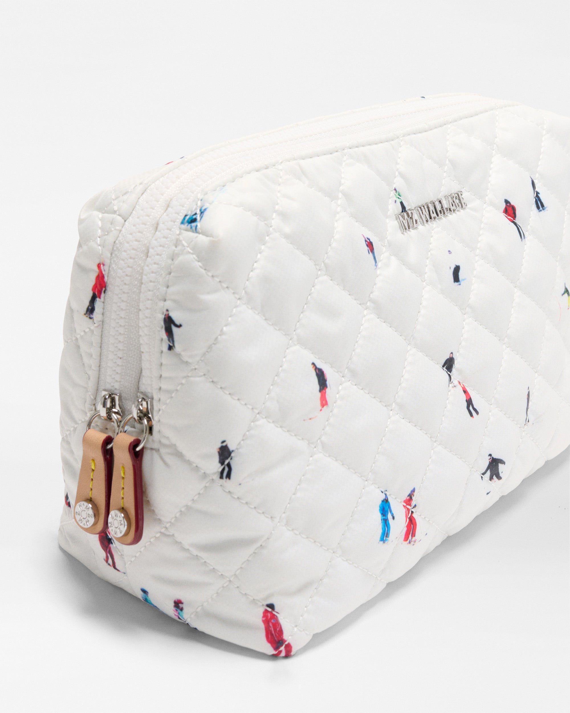 Dede Ski Print Medium Double Zip Cosmetic