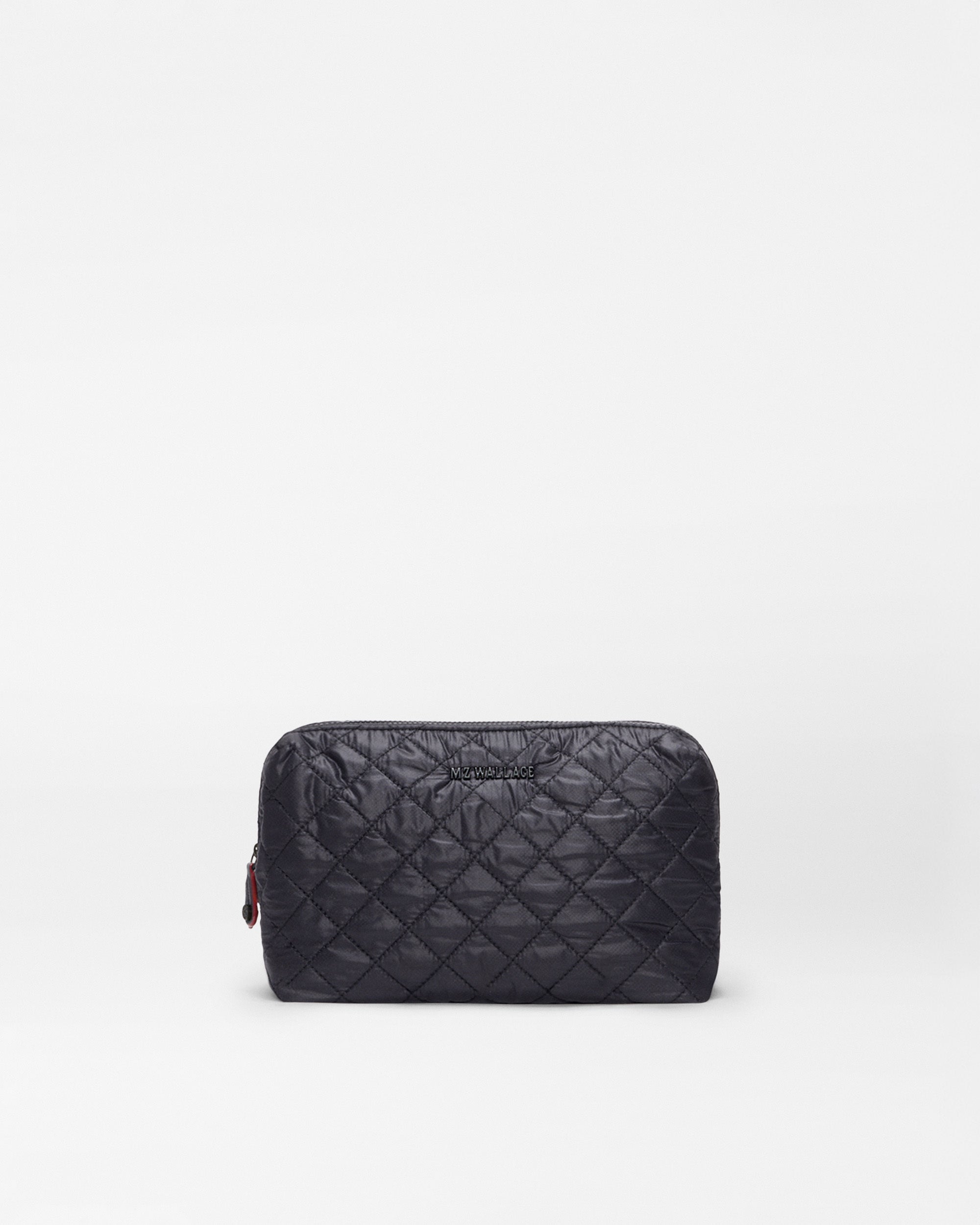 Black Medium Double Zip Cosmetic