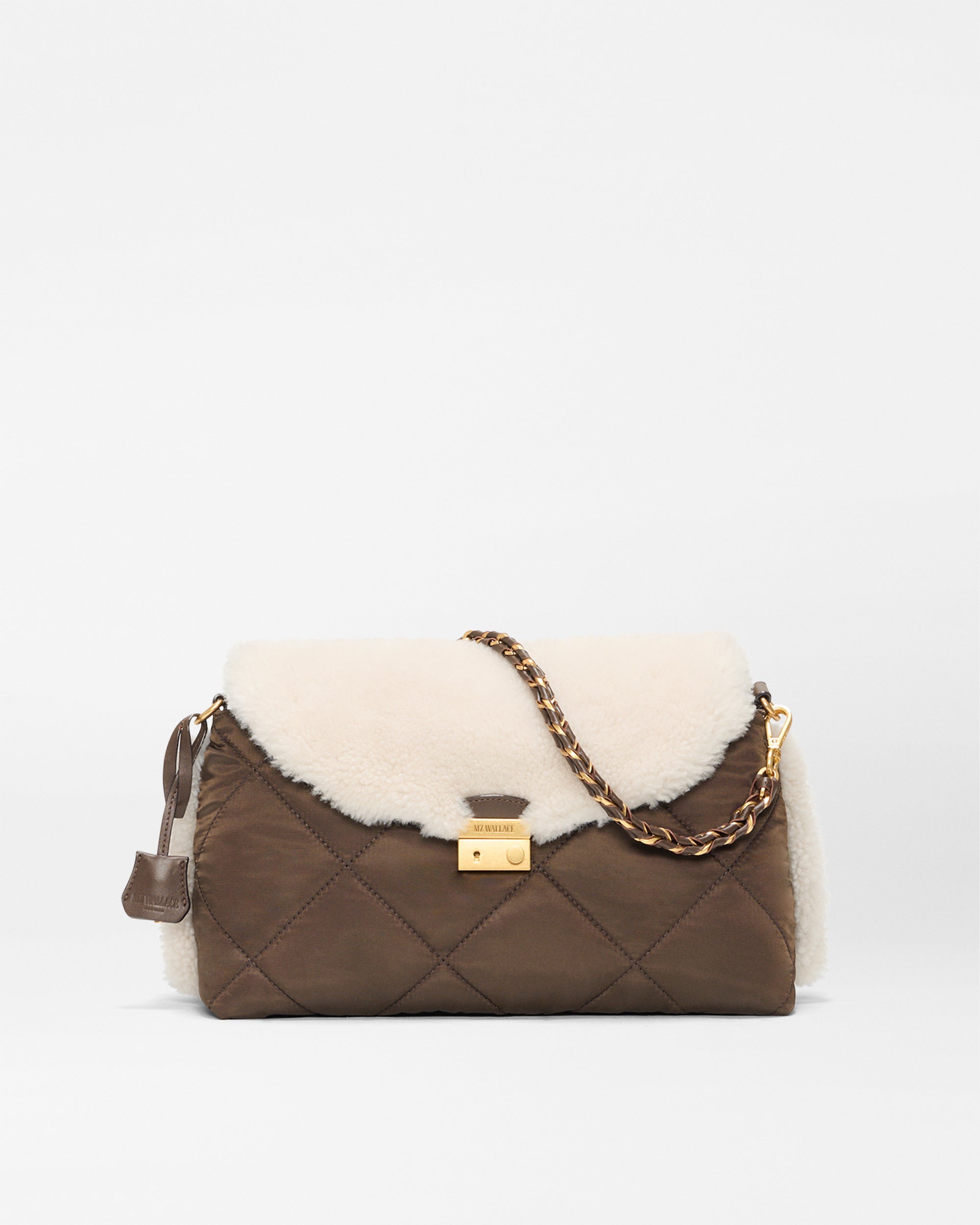 Shearling / Walnut Crosby Lock Shoulder