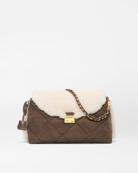Shearling / Walnut Crosby Lock Shoulder