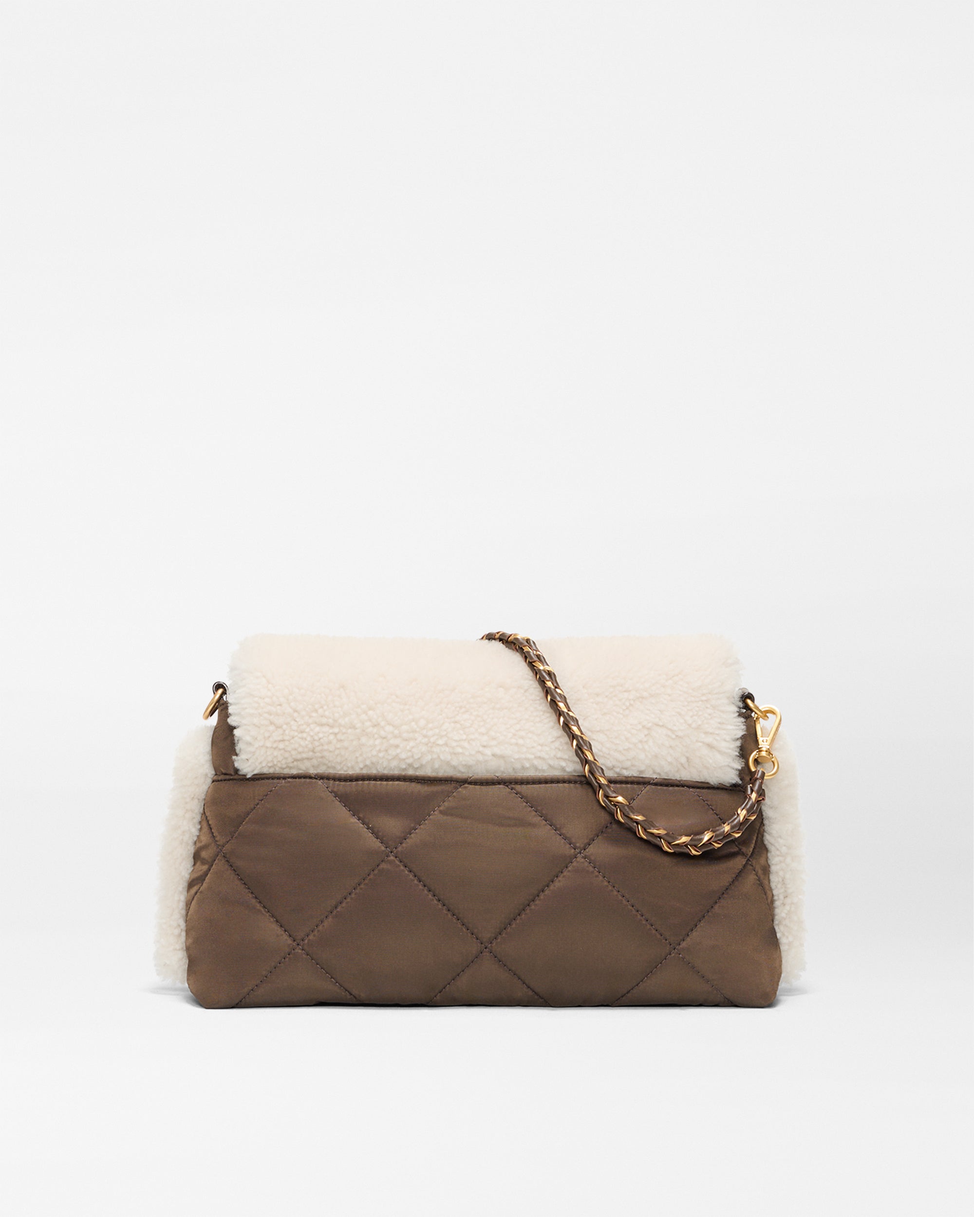 Shearling / Walnut Crosby Lock Shoulder