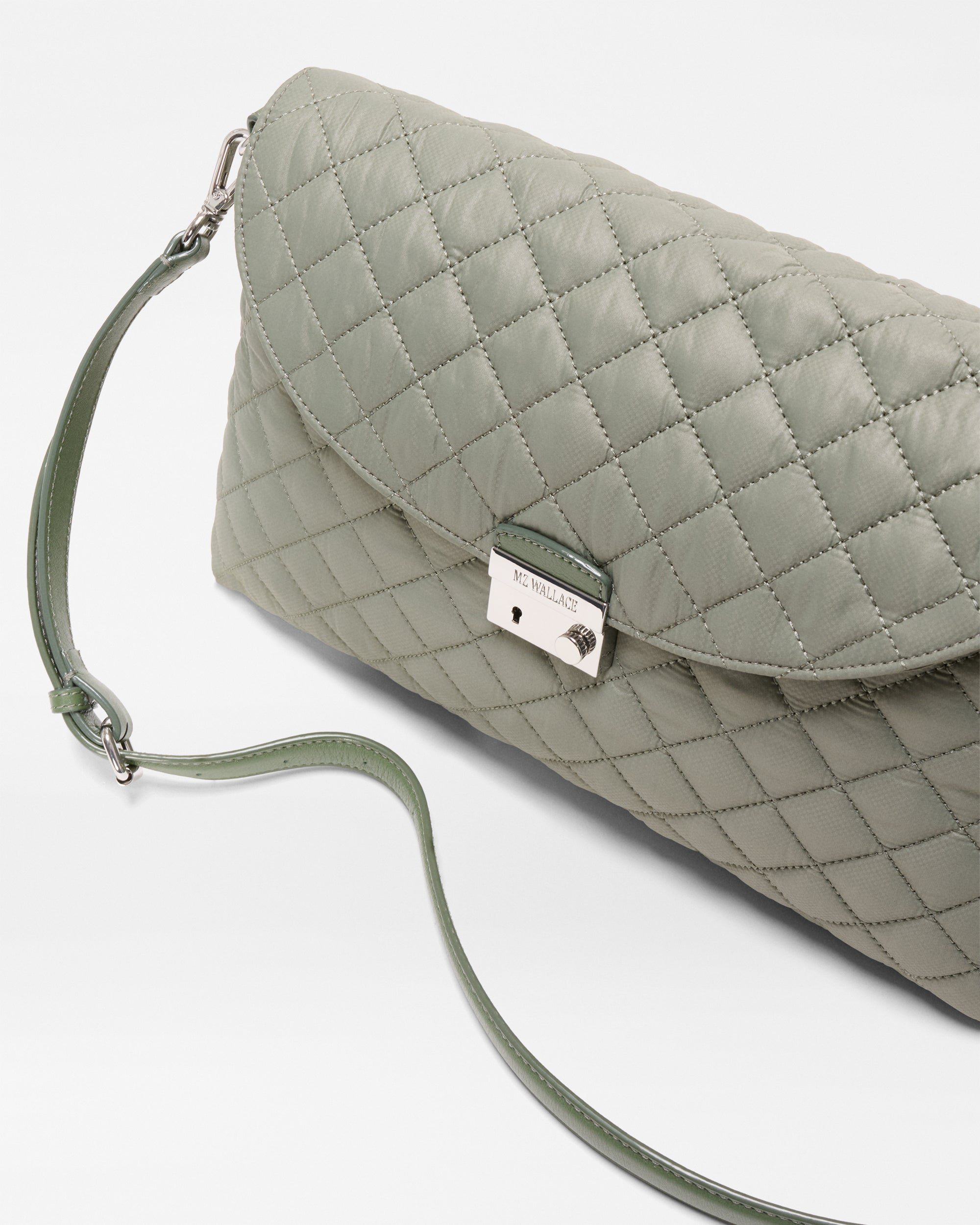 MZ Wallace Agave Green Crosby Lock Shoulder – Shoulder | MZ Wallace