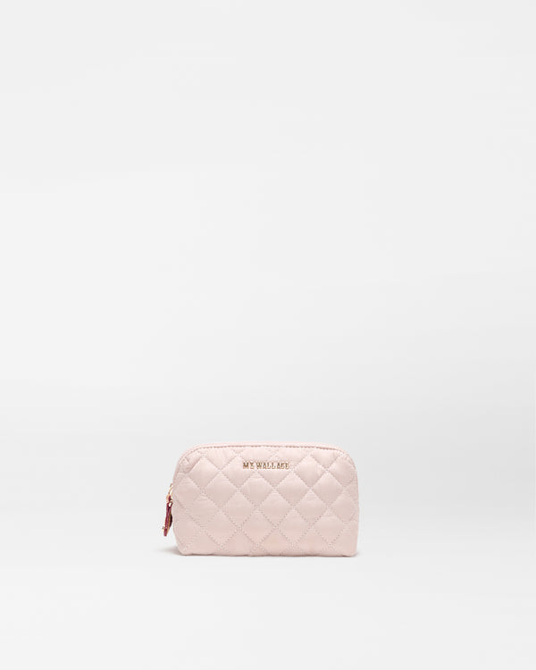City Pink Small  Double Zip Cosmetic