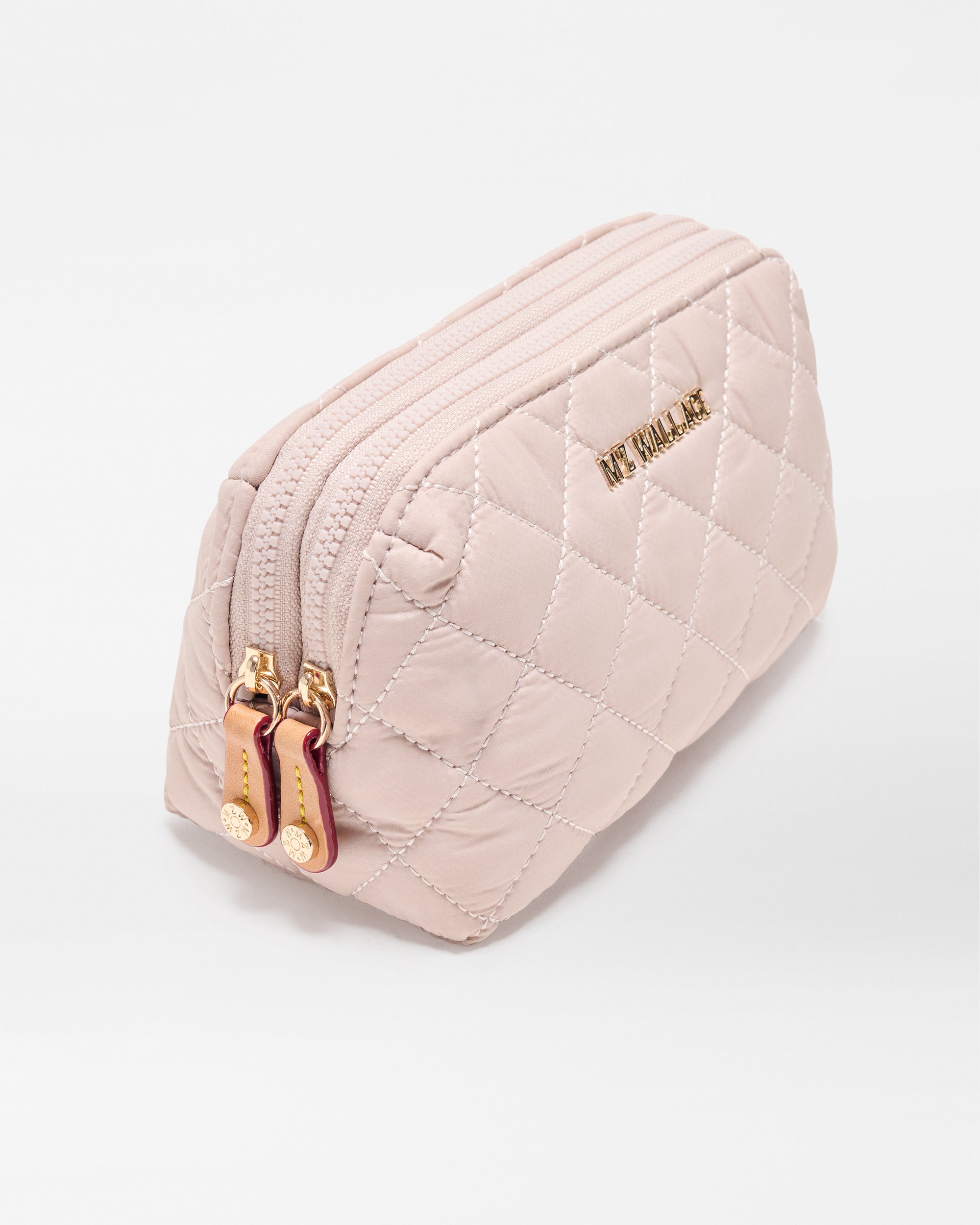 malive City Pink Small Double Zip Cosmetic