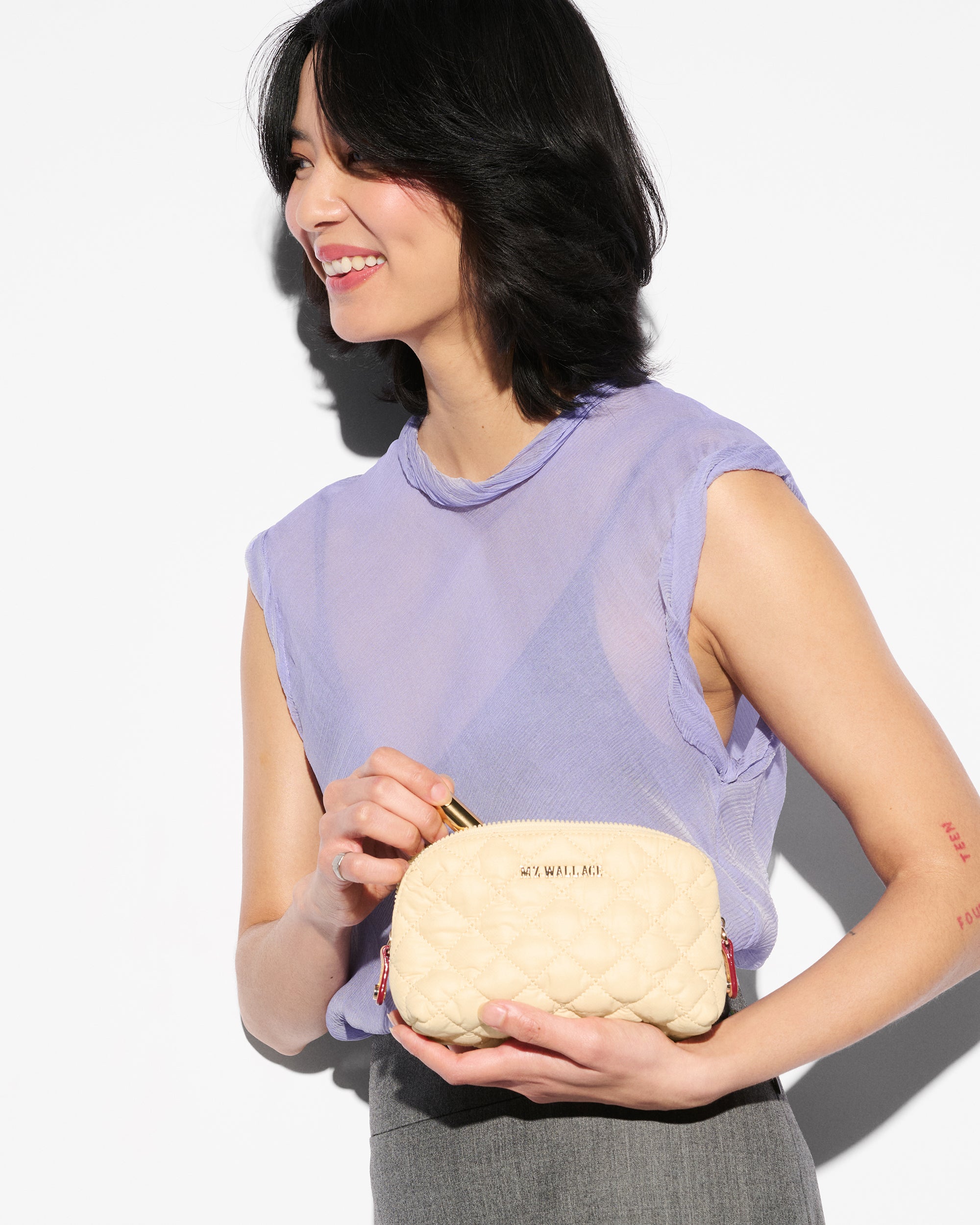 Chamomile Small Double Zip Cosmetic