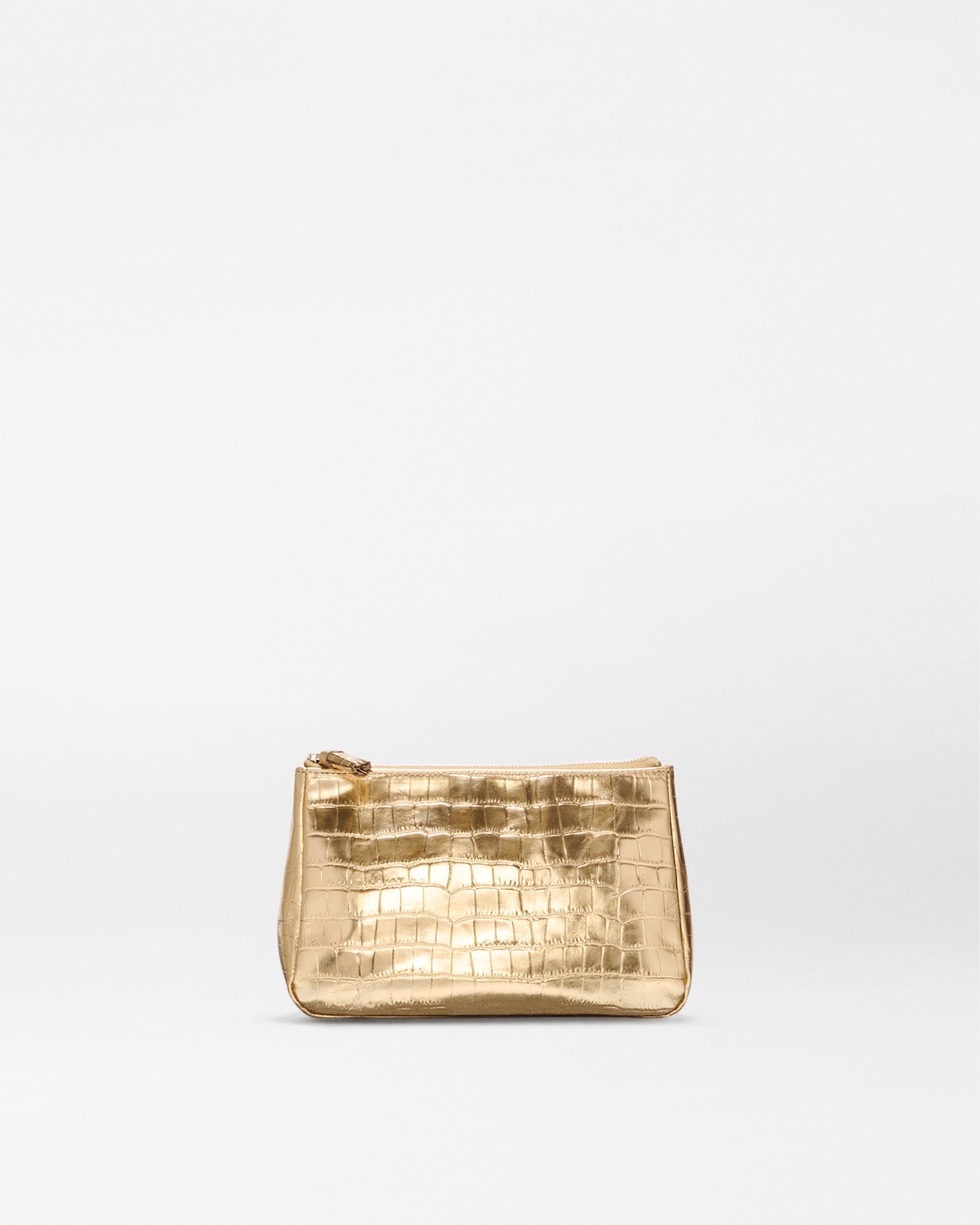 gold croc cosmetic pouch