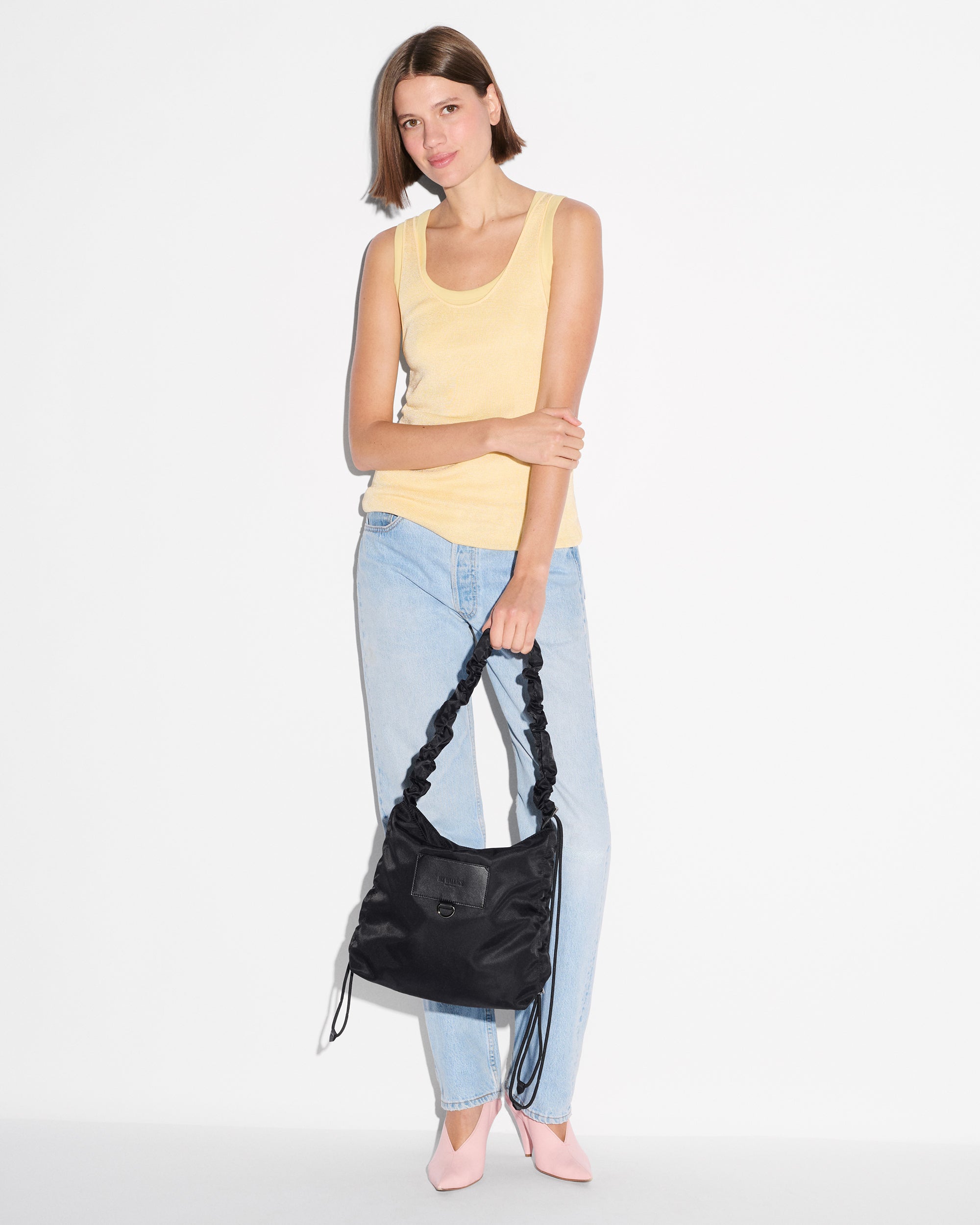 MZ Wallace | Black Scrunch Shoulder