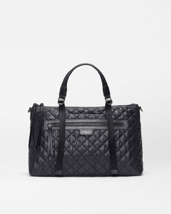 MZ Wallace | Park Collection | Black Medium Park Satchel