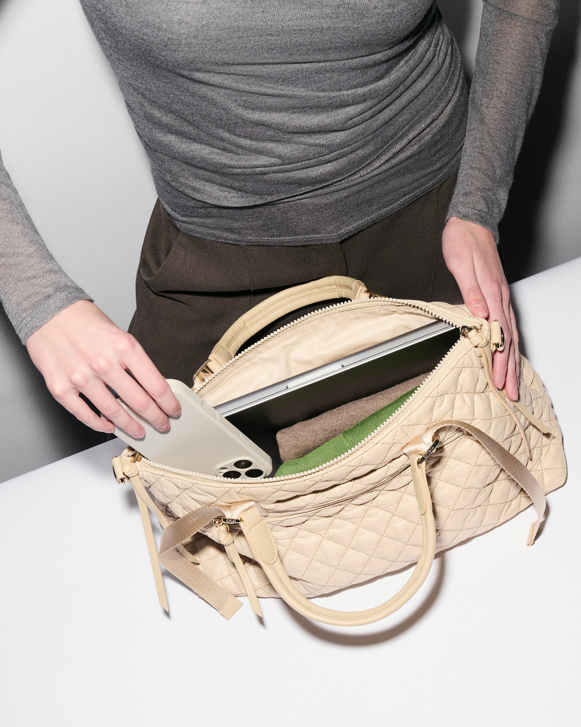 Buff Medium Park Satchel