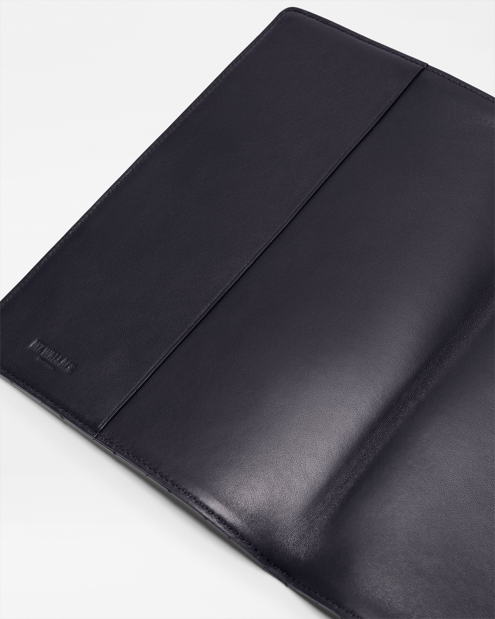 Black Quilted Leather Notebook Cover