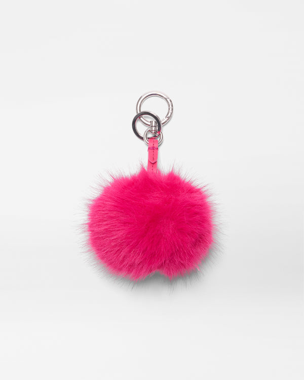 Fuchsia Pom Pom Charm