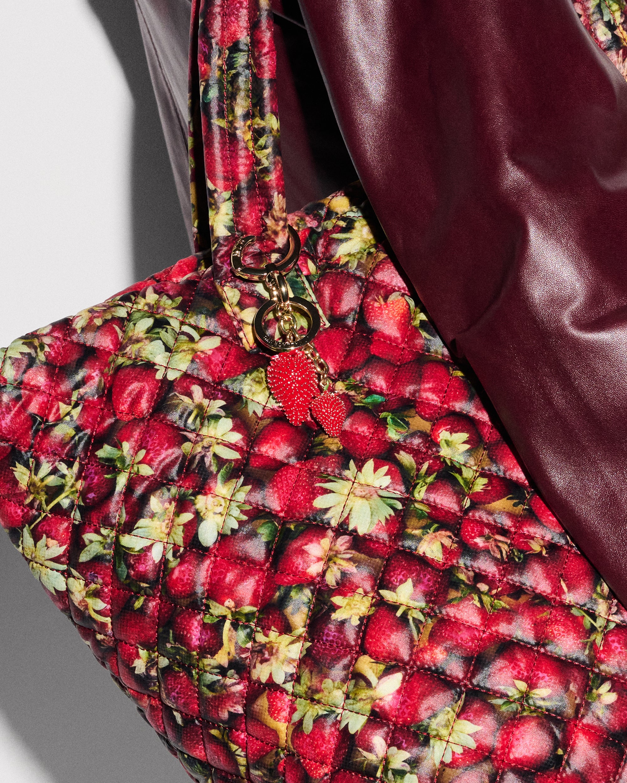 Multi Color Strawberry Key Charm