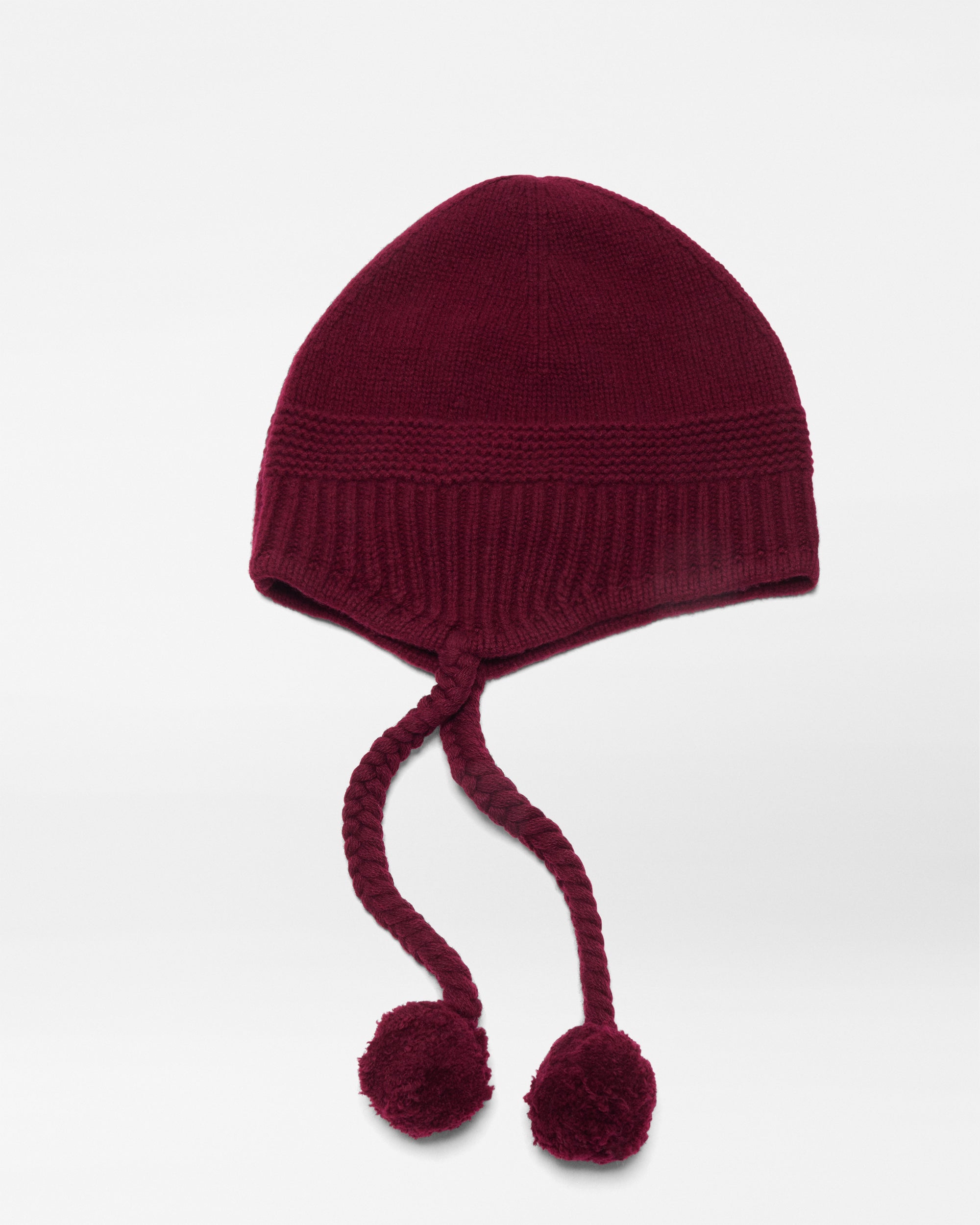 Merlot Cashmere Hat with Pouch
