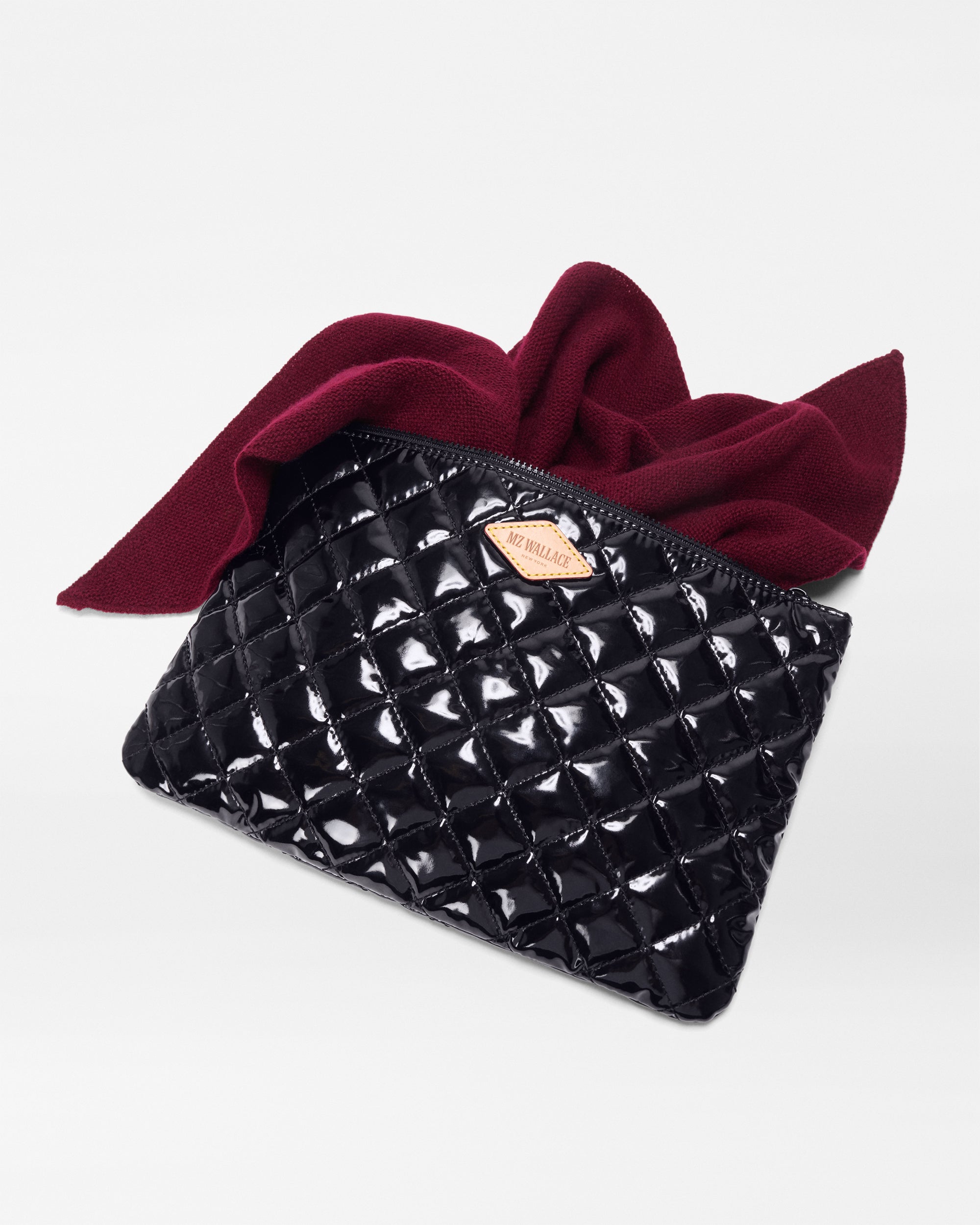 Merlot Cashmere Scarf with Pouch