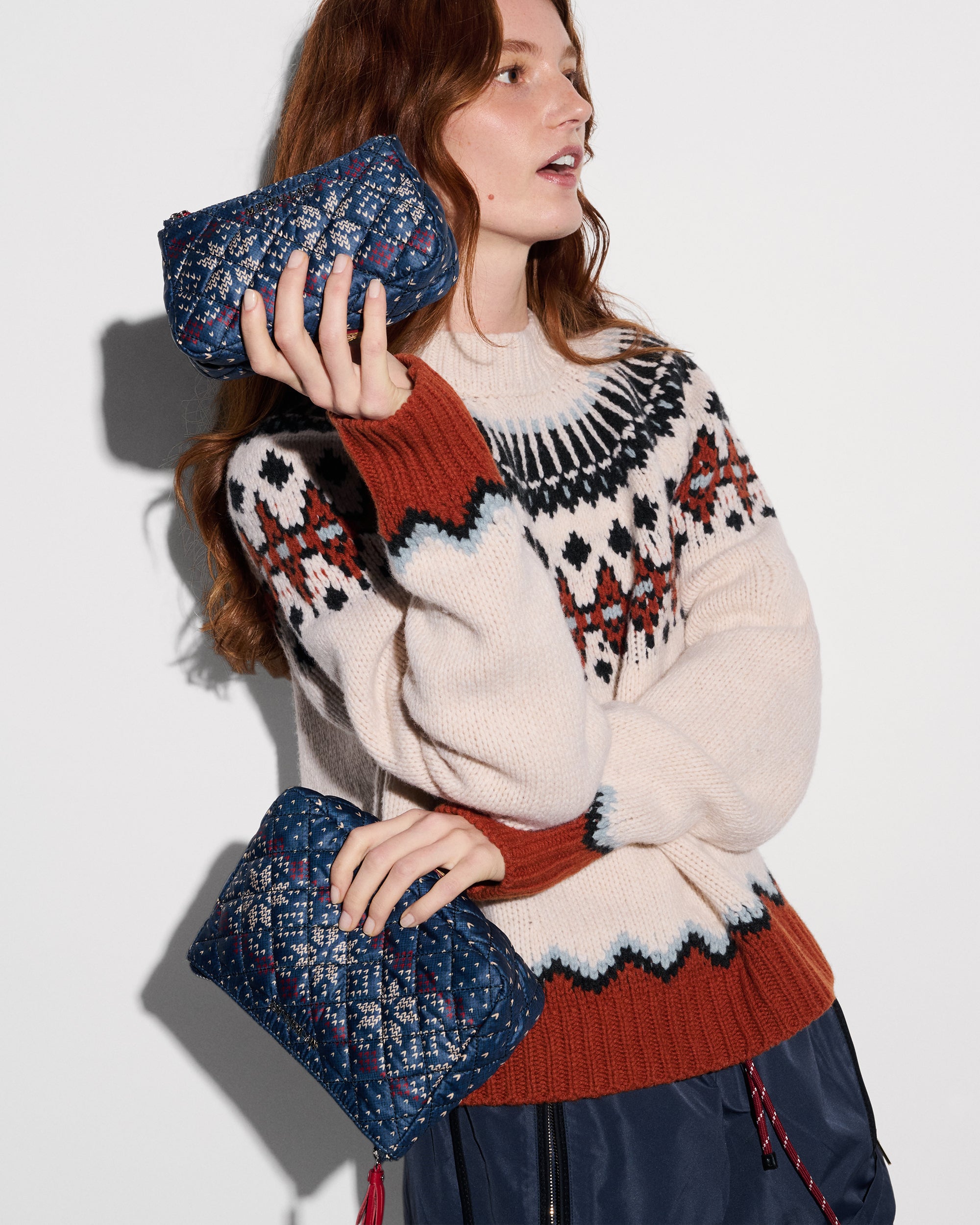 Fair Isle Print Luna Cosmetic Bundle