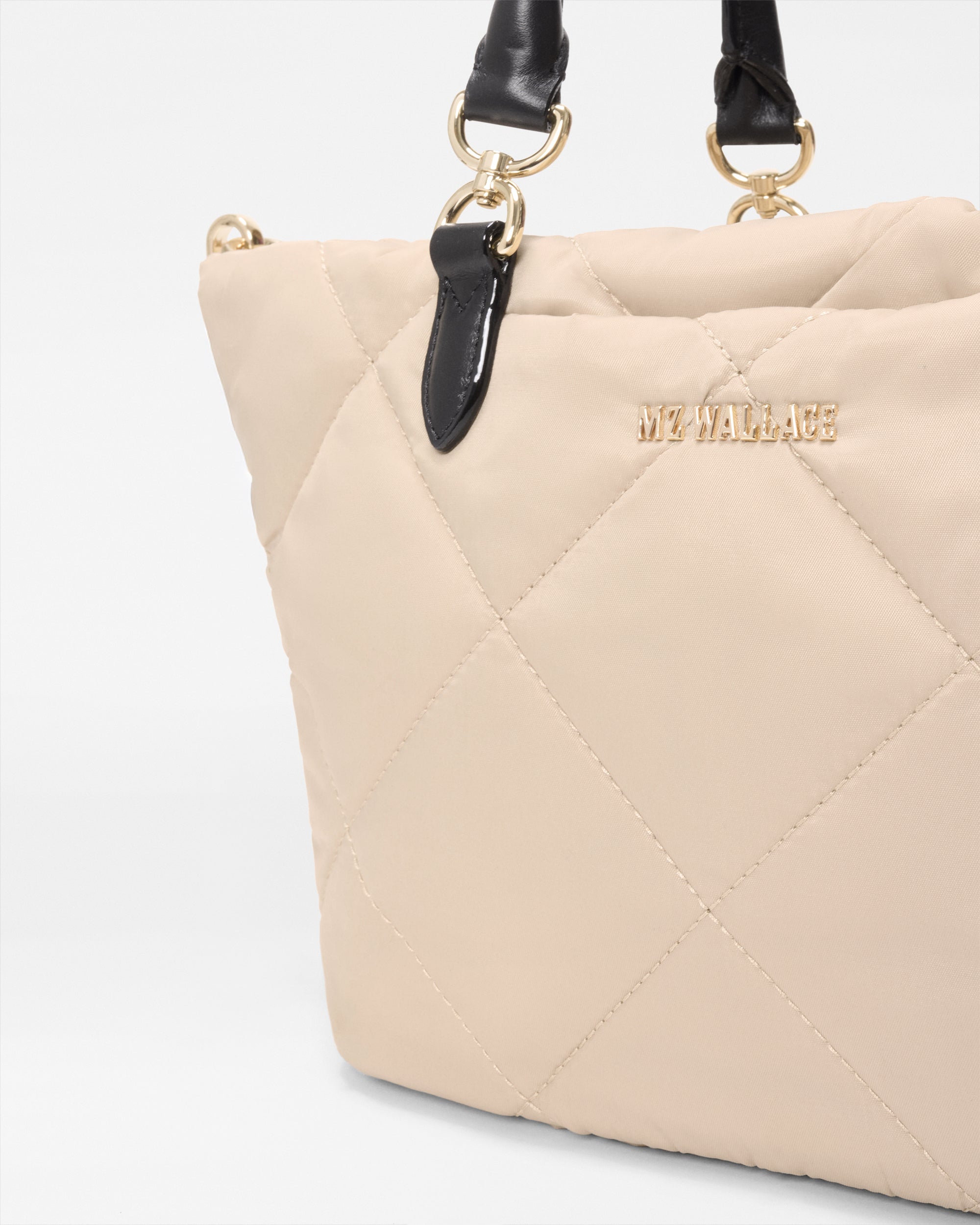 MZ Wallace Buff/Black Small Madison E/W Tote – Tote | MZ Wallace