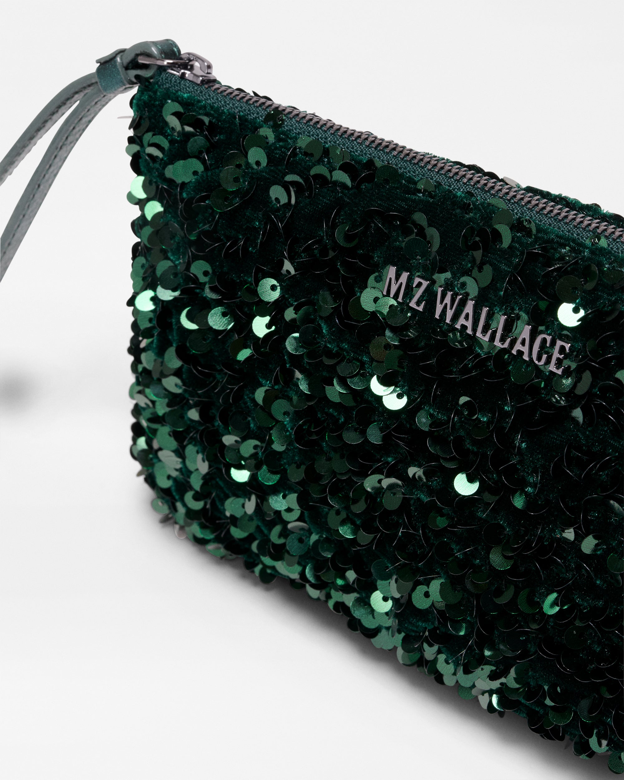 Mallard Sequin Flat Metro Wristlet