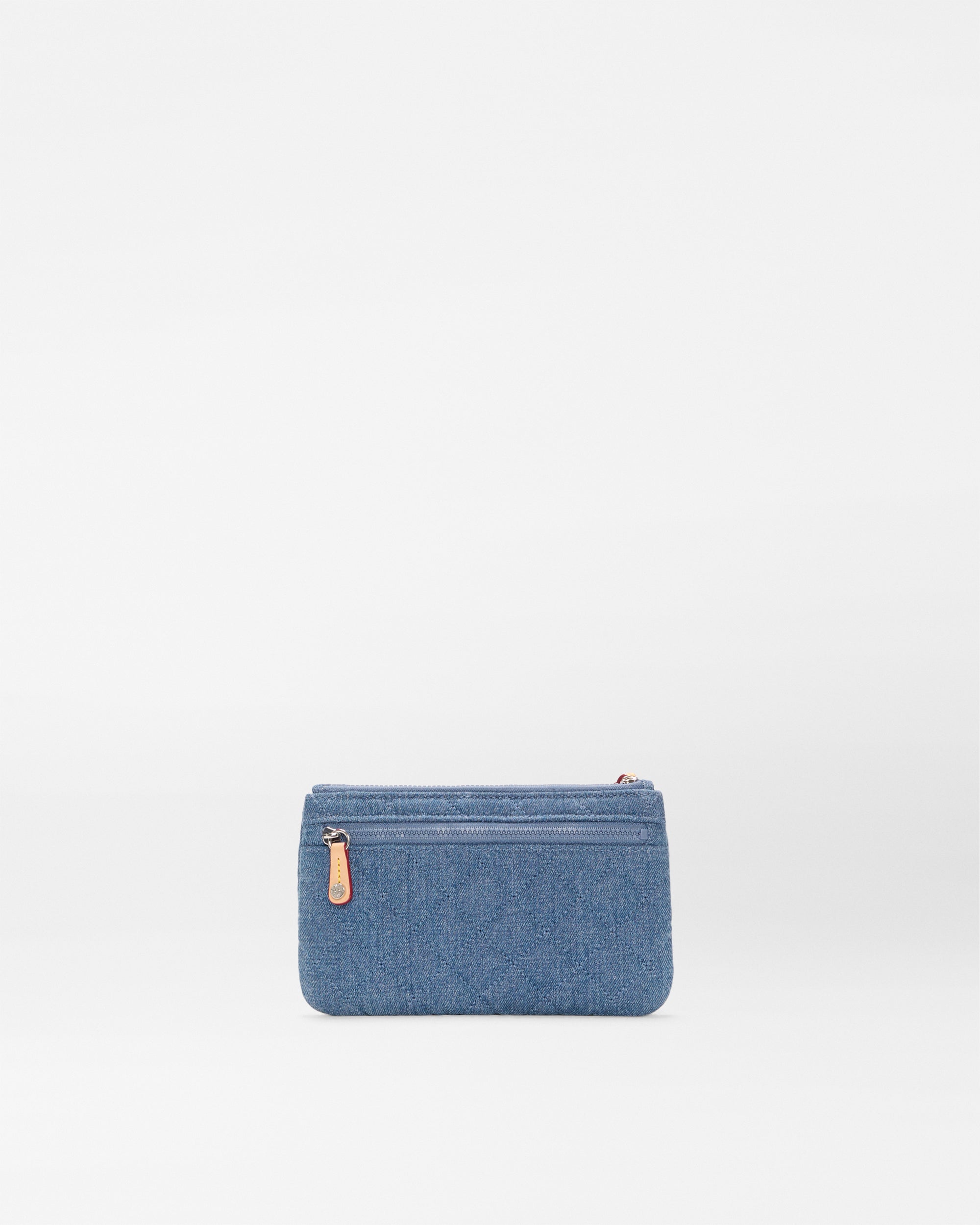 True Blue Denim Flat Metro Wristlet