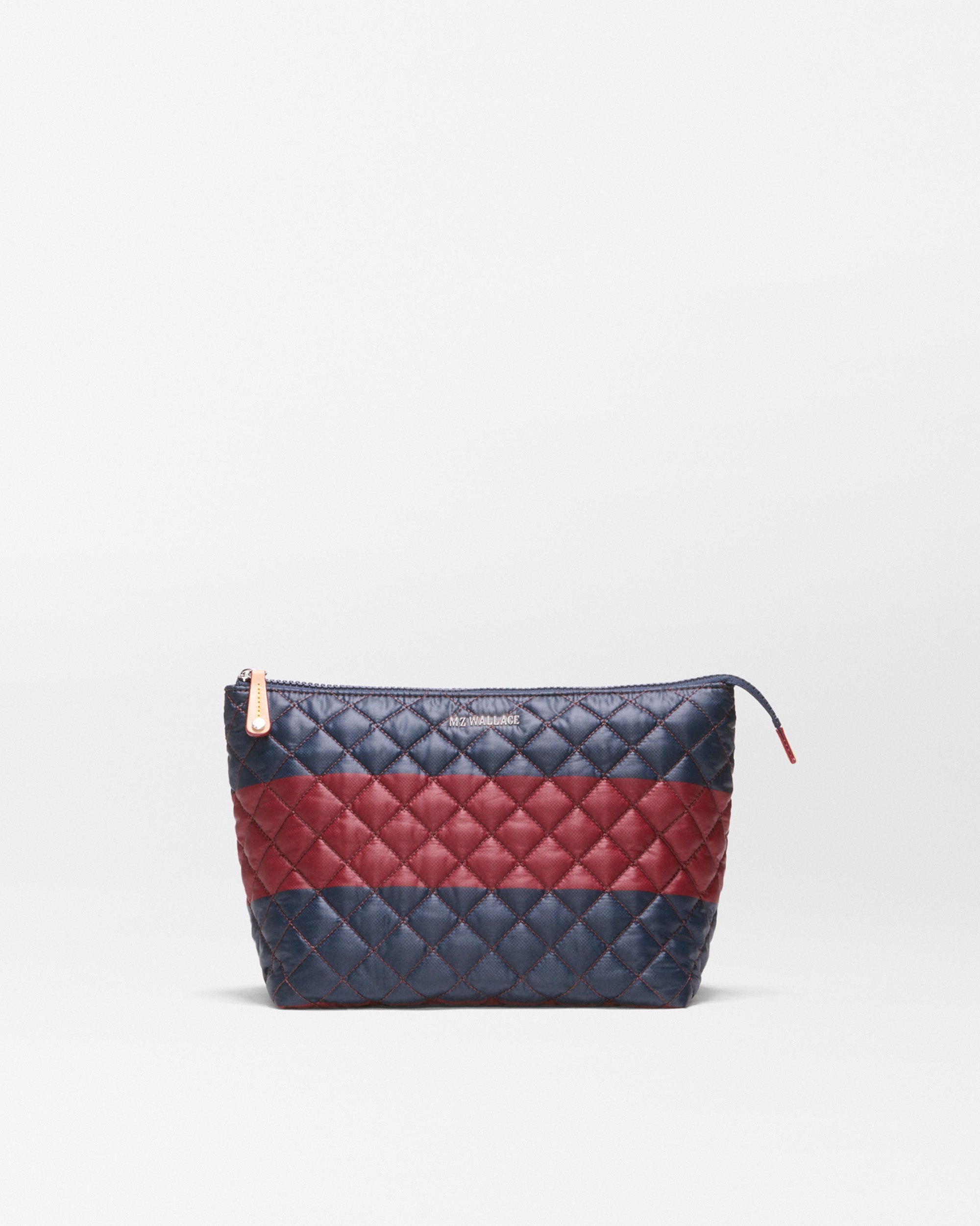 Rugby Stripe Zoey Large Zip Pouch