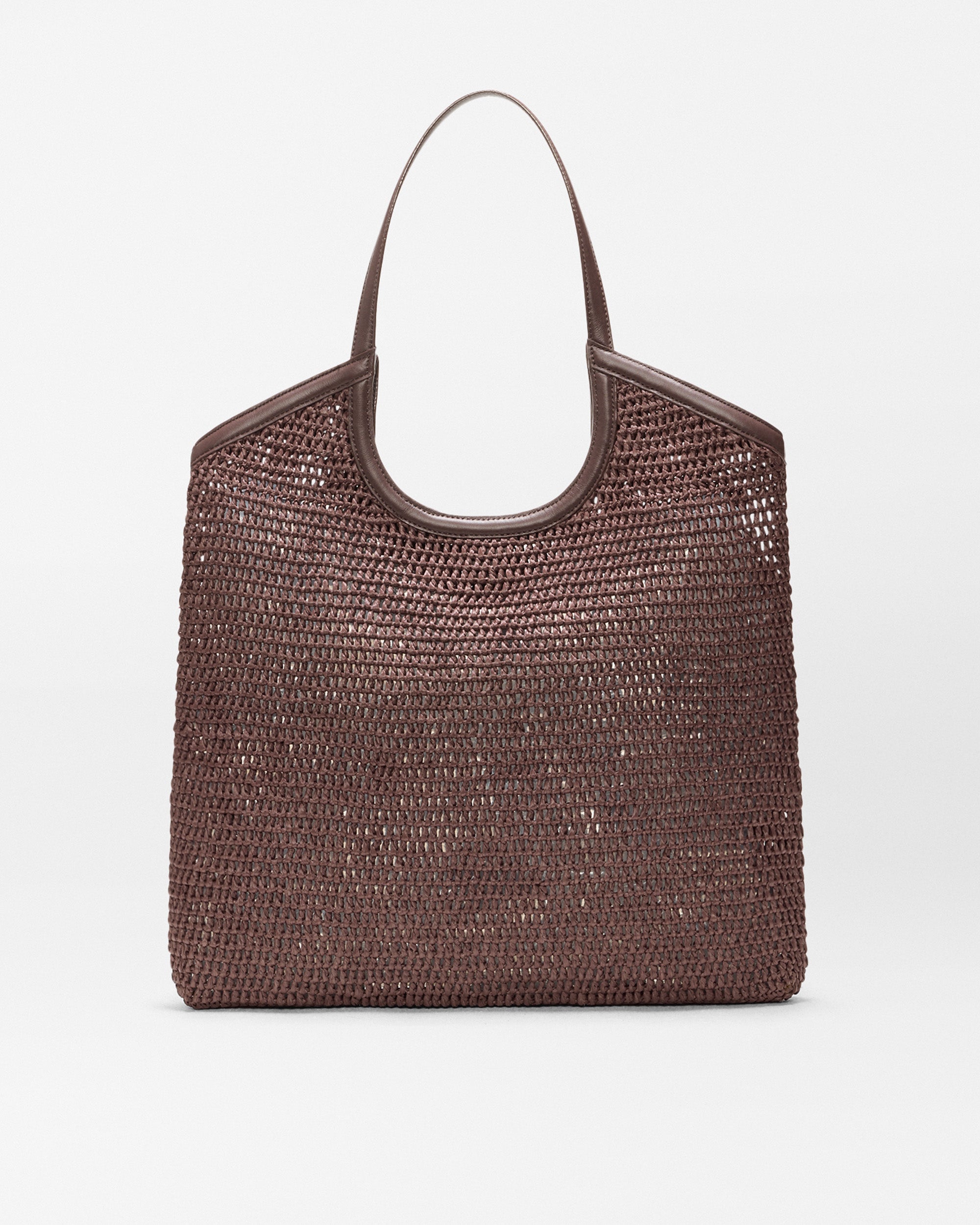Brown Large Crochet Georgica Tote