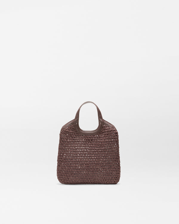 Brown Crochet Mini Crochet Georgica Tote