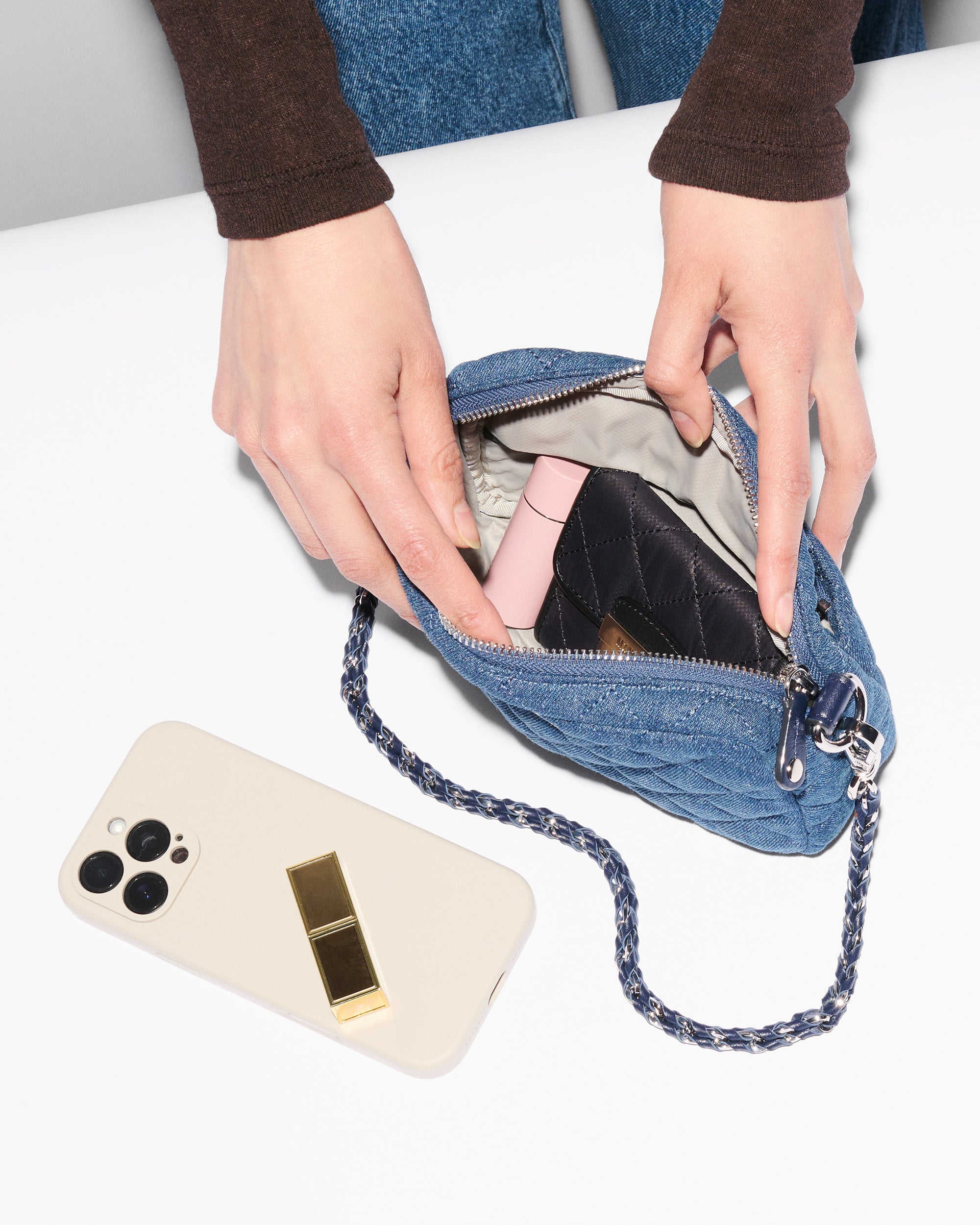 True Blue Denim Mini Crosby Crossbody
