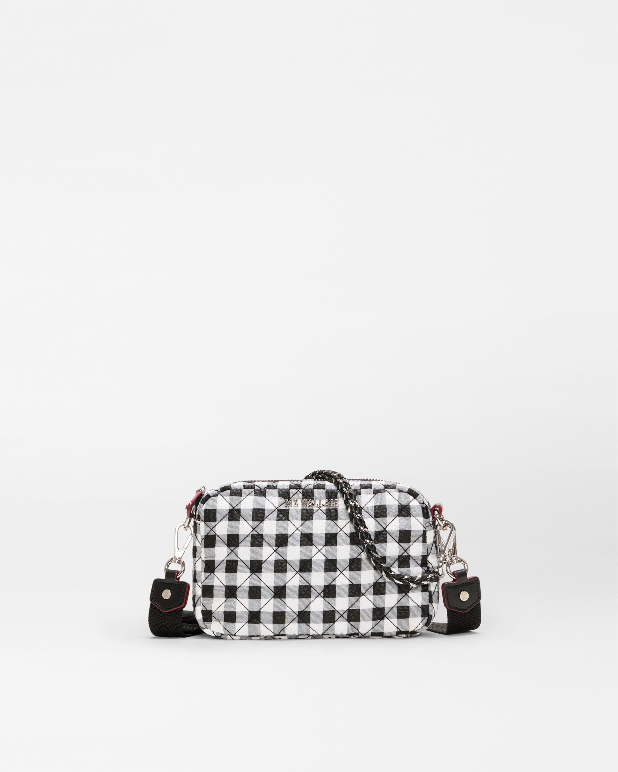 Black/White Gingham Mini Crosby Crossbody