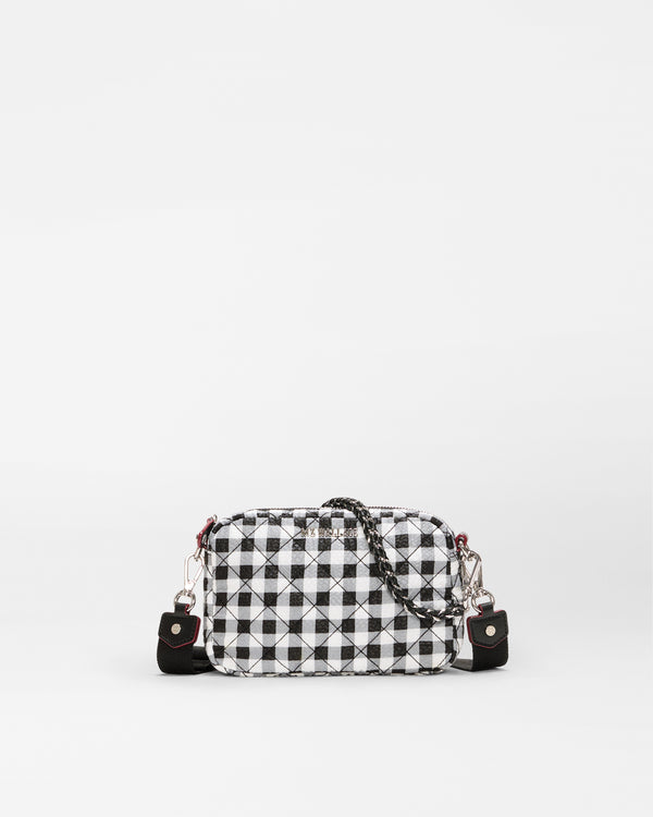 Black/White Gingham Mini Crosby Crossbody