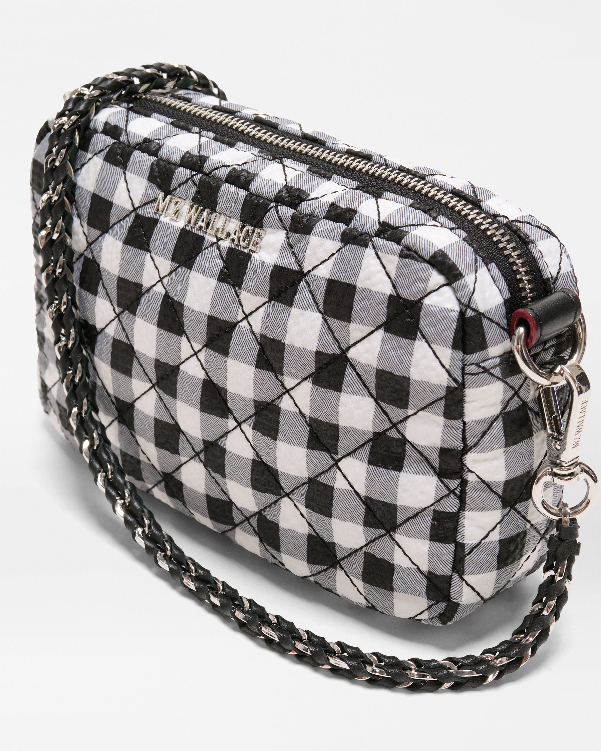 Black/White Gingham Mini Crosby Crossbody