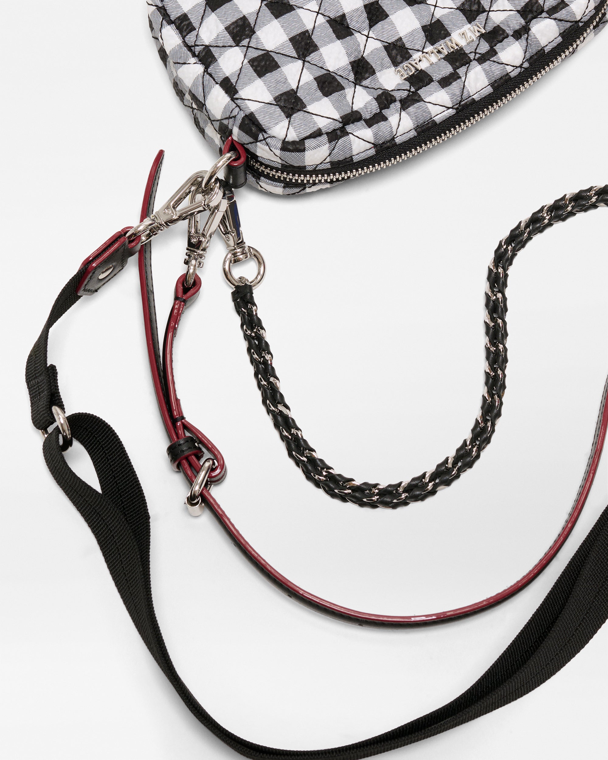 Black/White Gingham Mini Crosby Crossbody