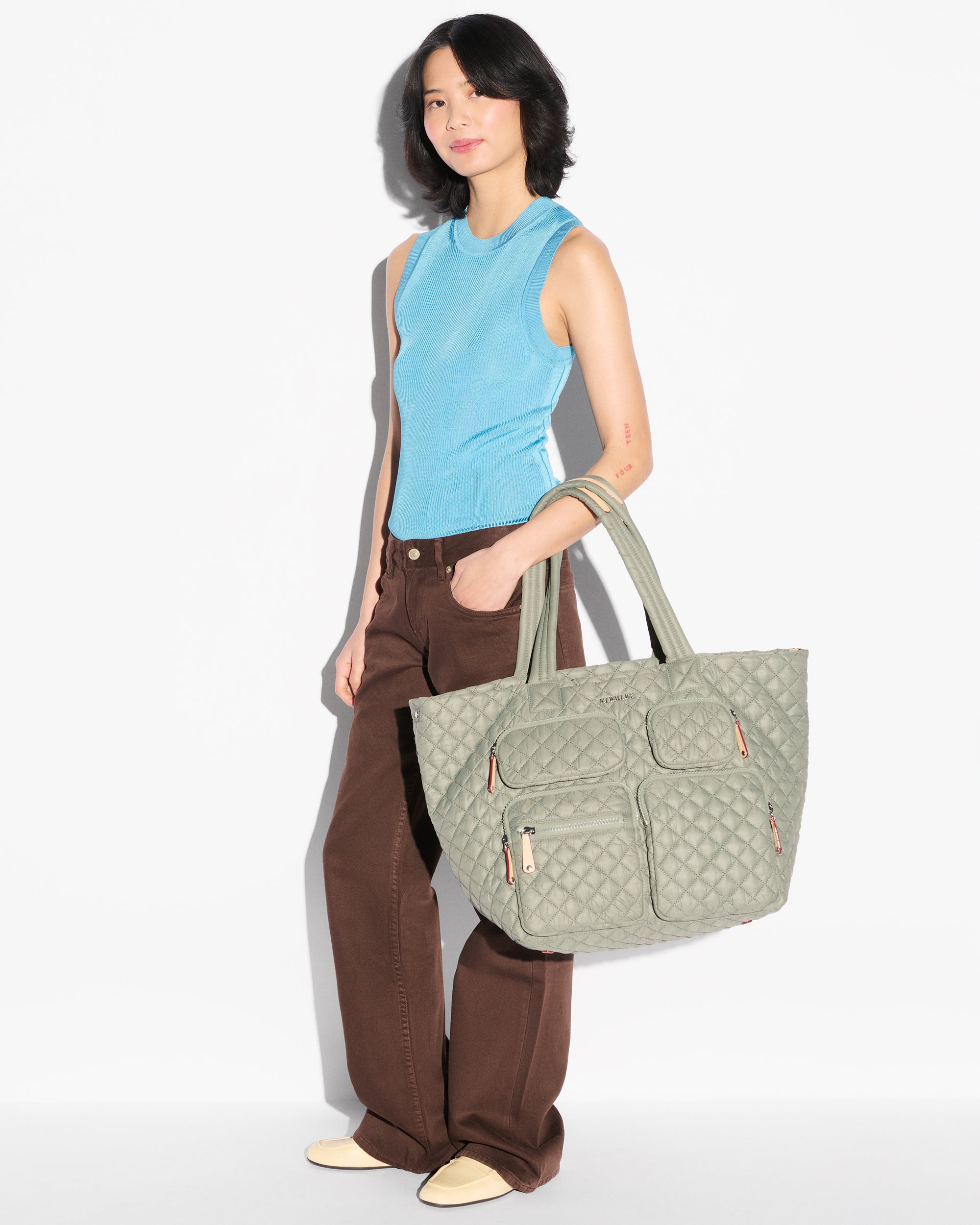 MZ Wallace Agave Green Large Metro Travel Tote – Tote | MZ Wallace