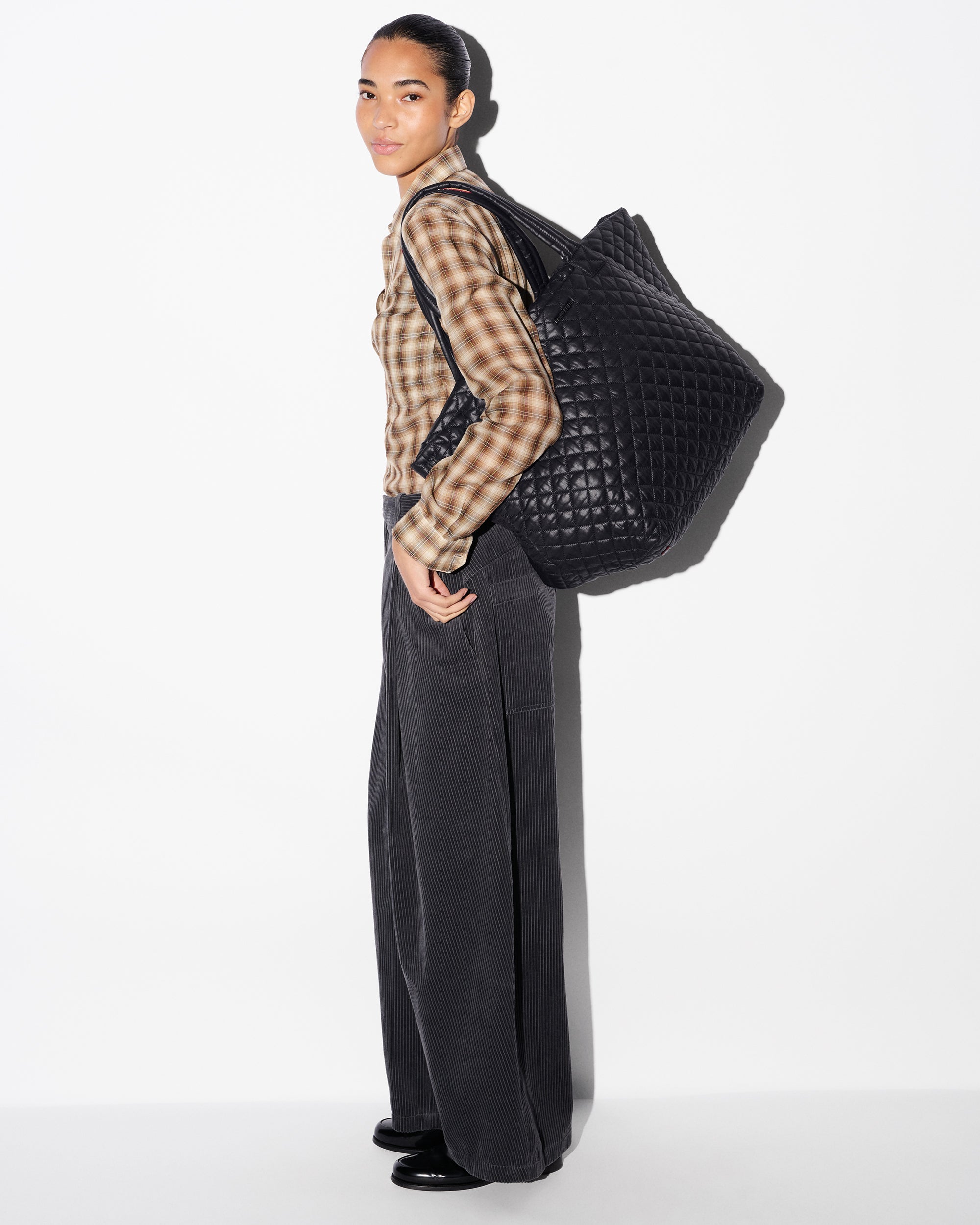 MZ Wallace Black Large Metro Tote Bag Deluxe II - Luxury Quilted
