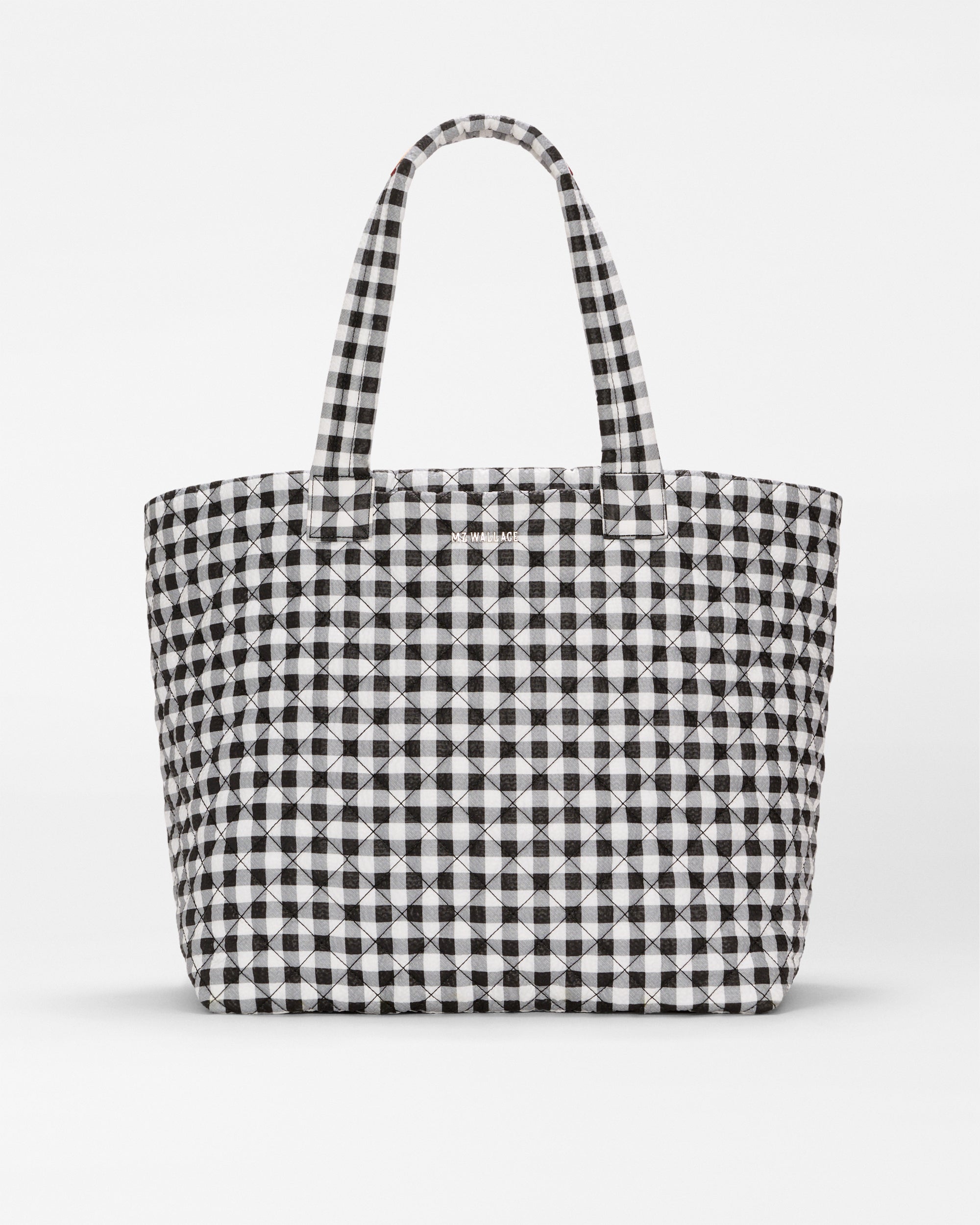 Black/White Gingham Large Metro Tote Deluxe