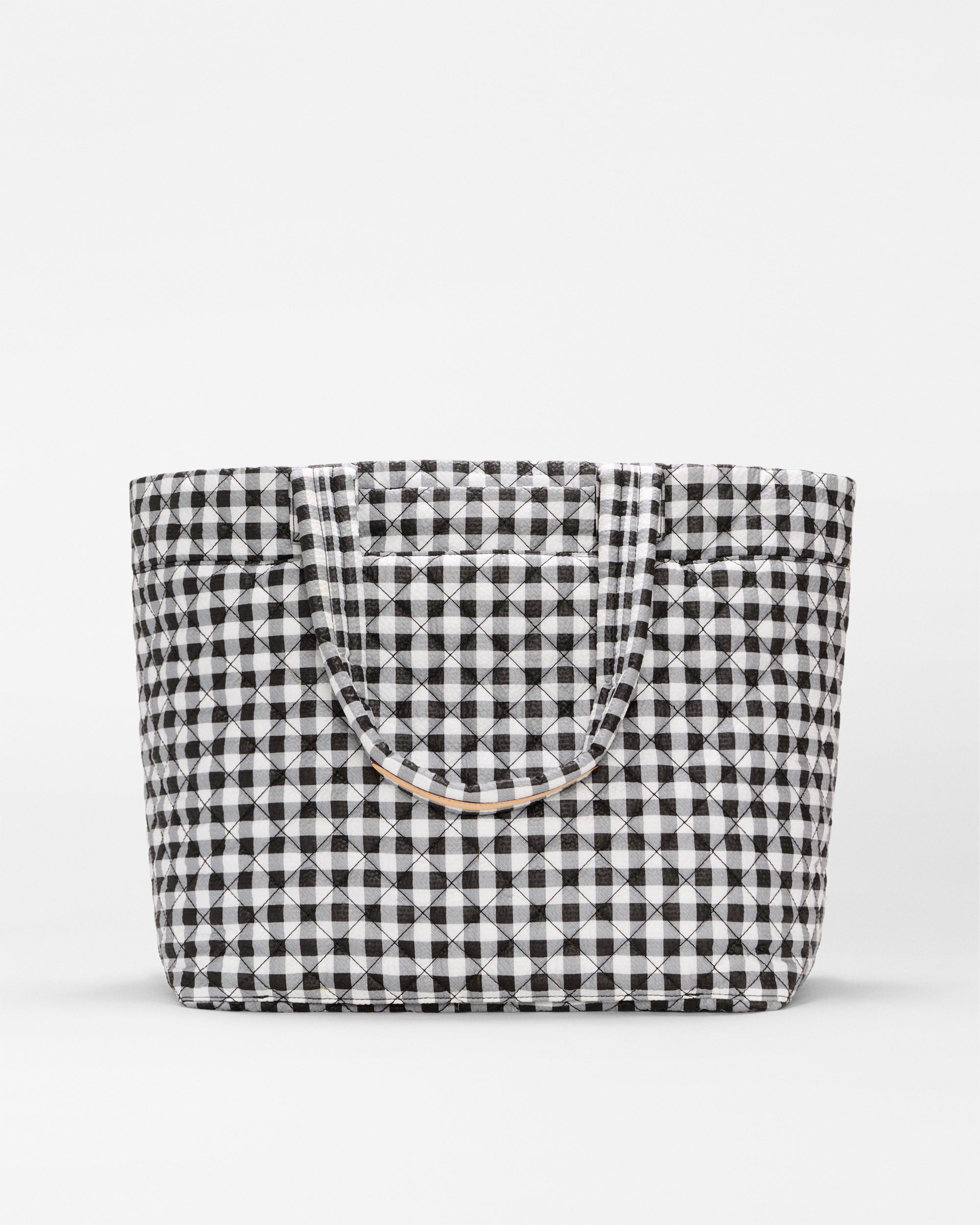 Black/White Gingham Large Metro Tote Deluxe