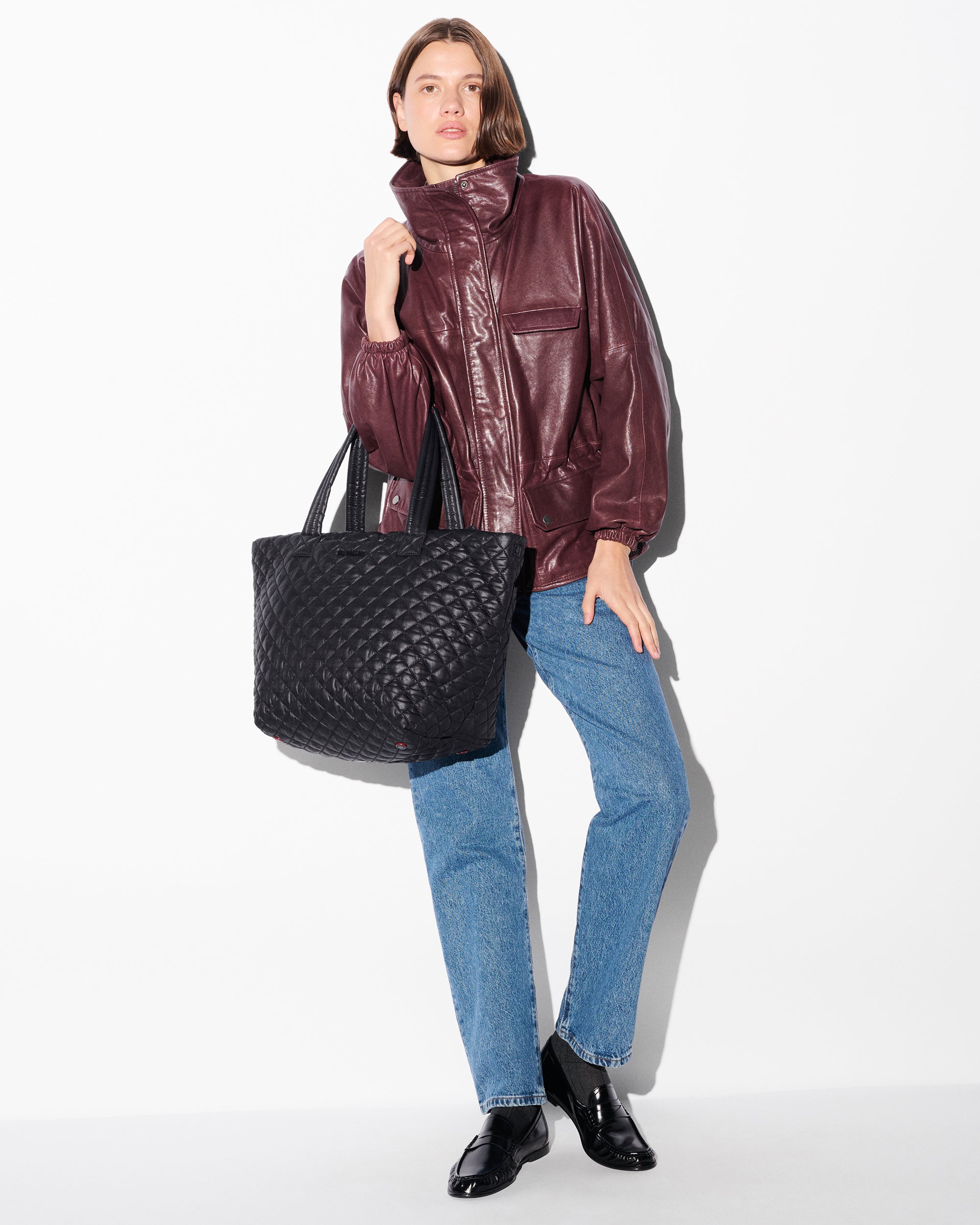 MZ Wallace Black Medium Metro Tote Bag Deluxe II - Luxury Quilted