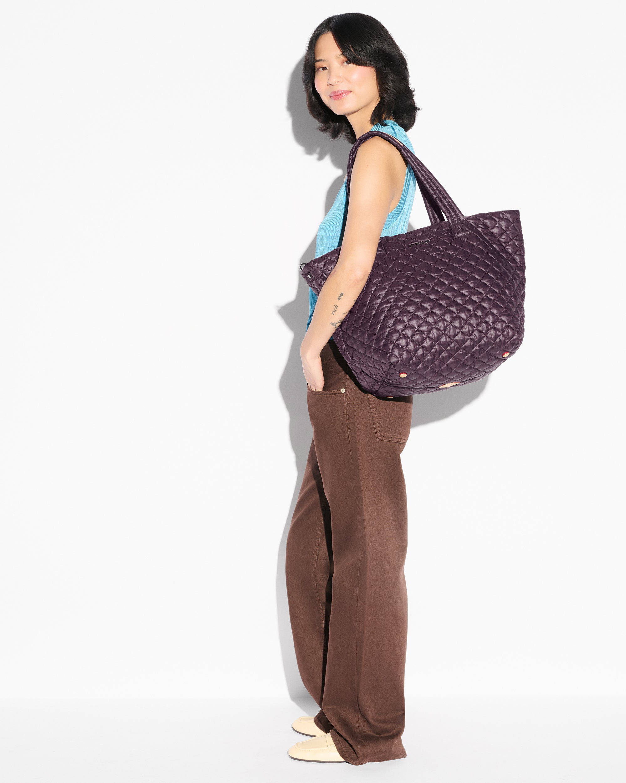 MZ Wallace | Raisin Medium Metro Tote Deluxe