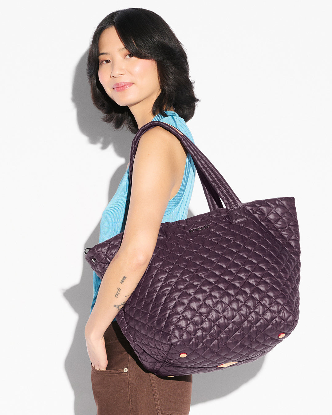 MZ Wallace | Raisin Medium Metro Tote Deluxe
