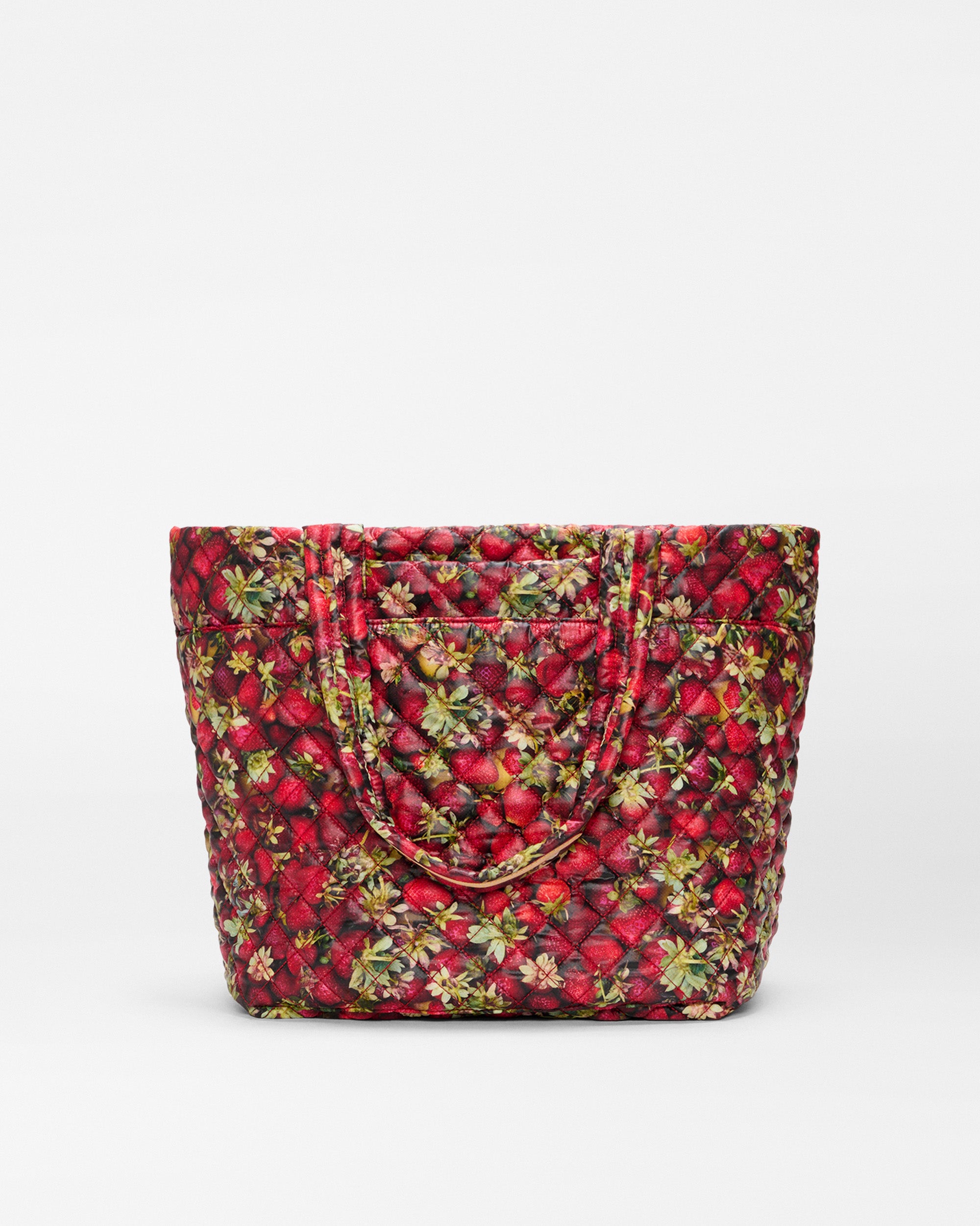 Strawberry Print Medium Metro Tote Deluxe
